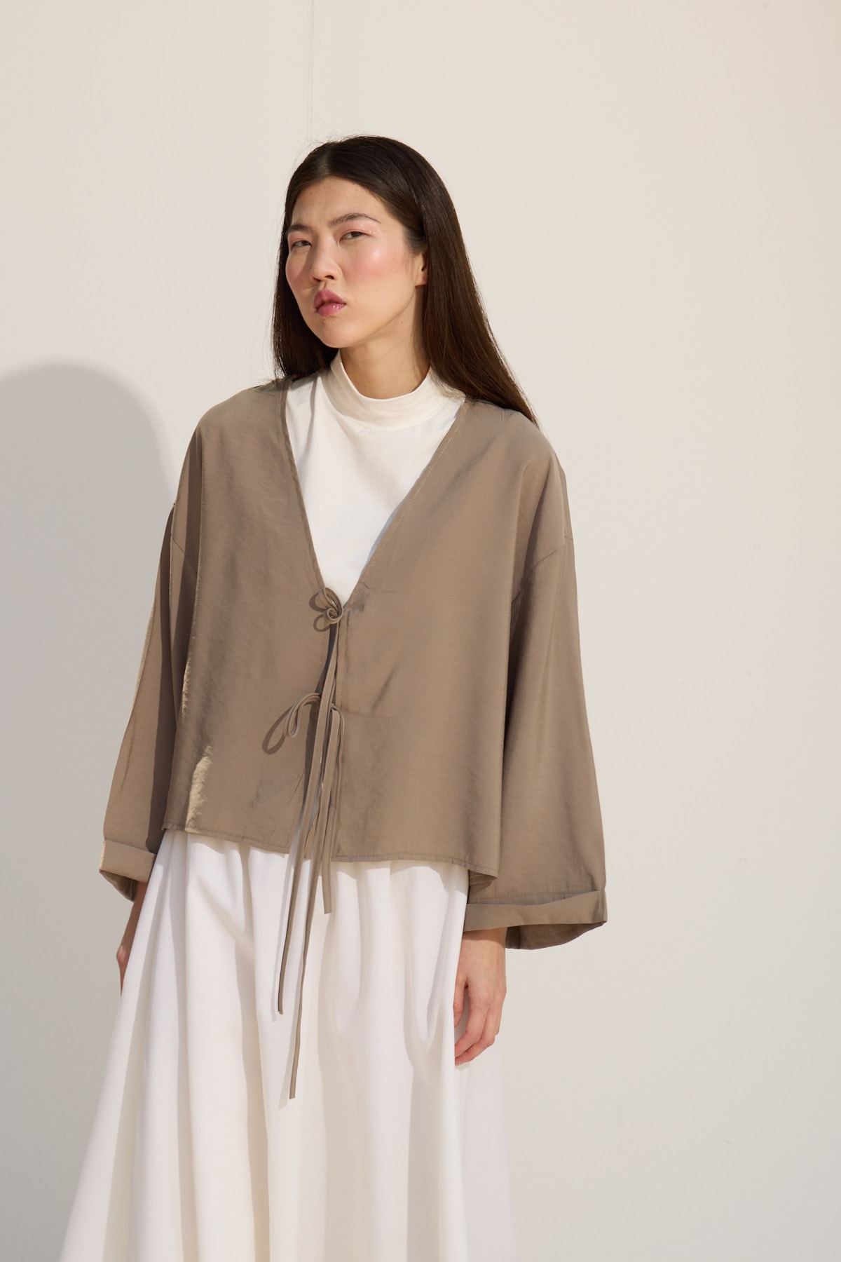 Bağcıklı Kimono - Yeşil Çay