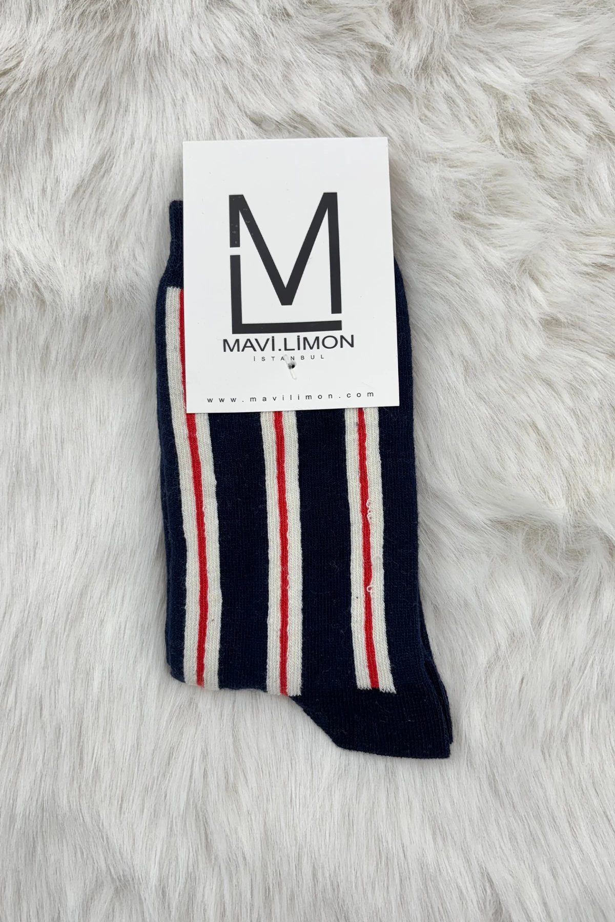 3'lü Çizgili Soket Çorap
