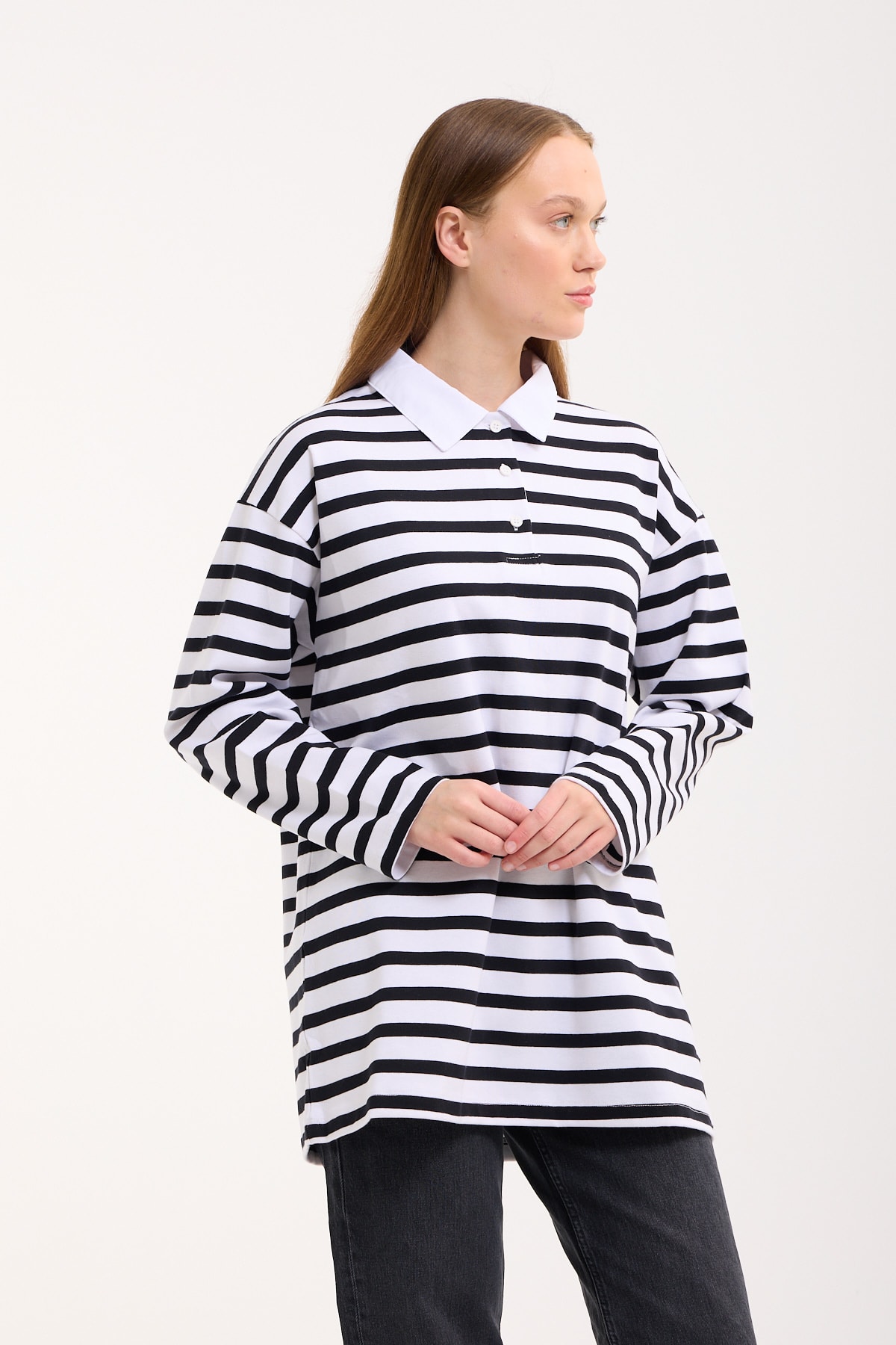 Polo Yaka Sweatshirt - Ansel