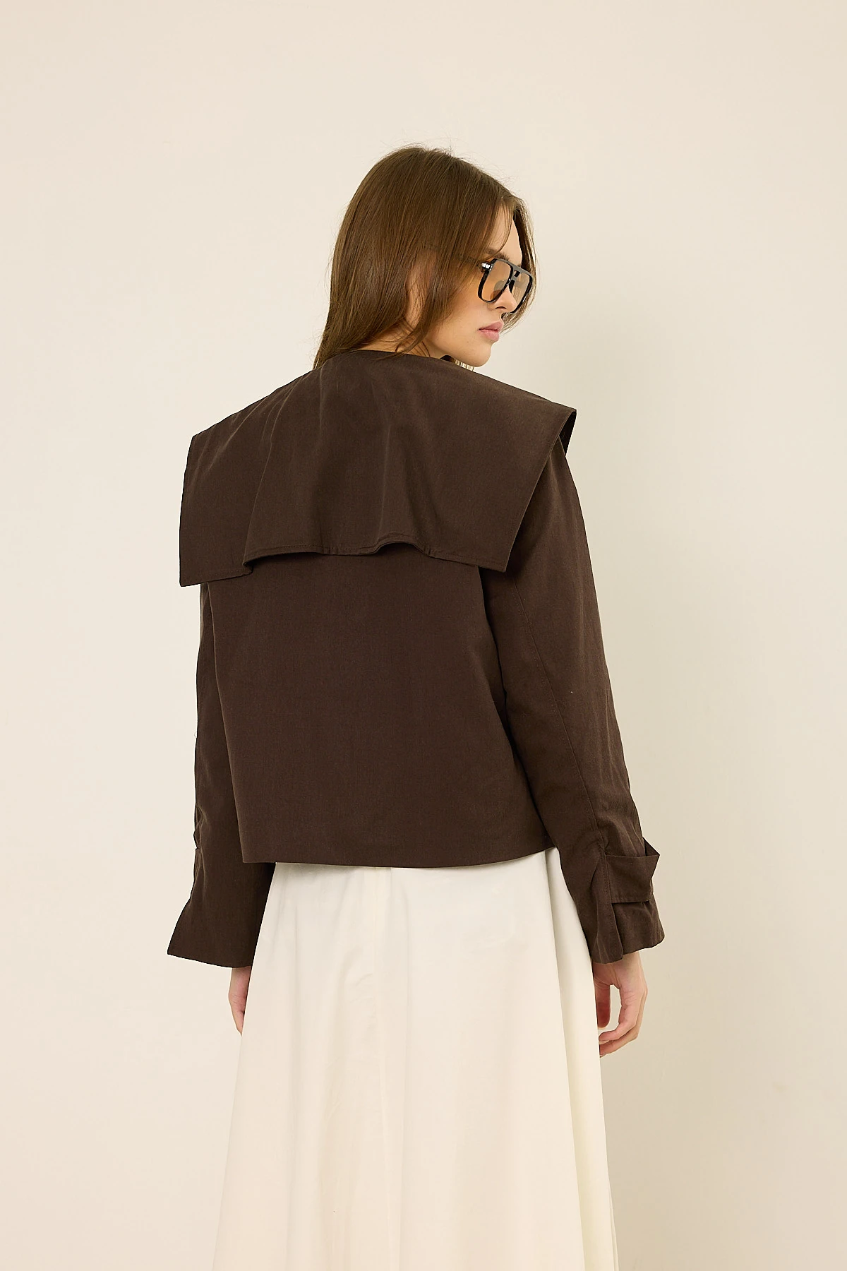 Geniş Yaka Trençkot 