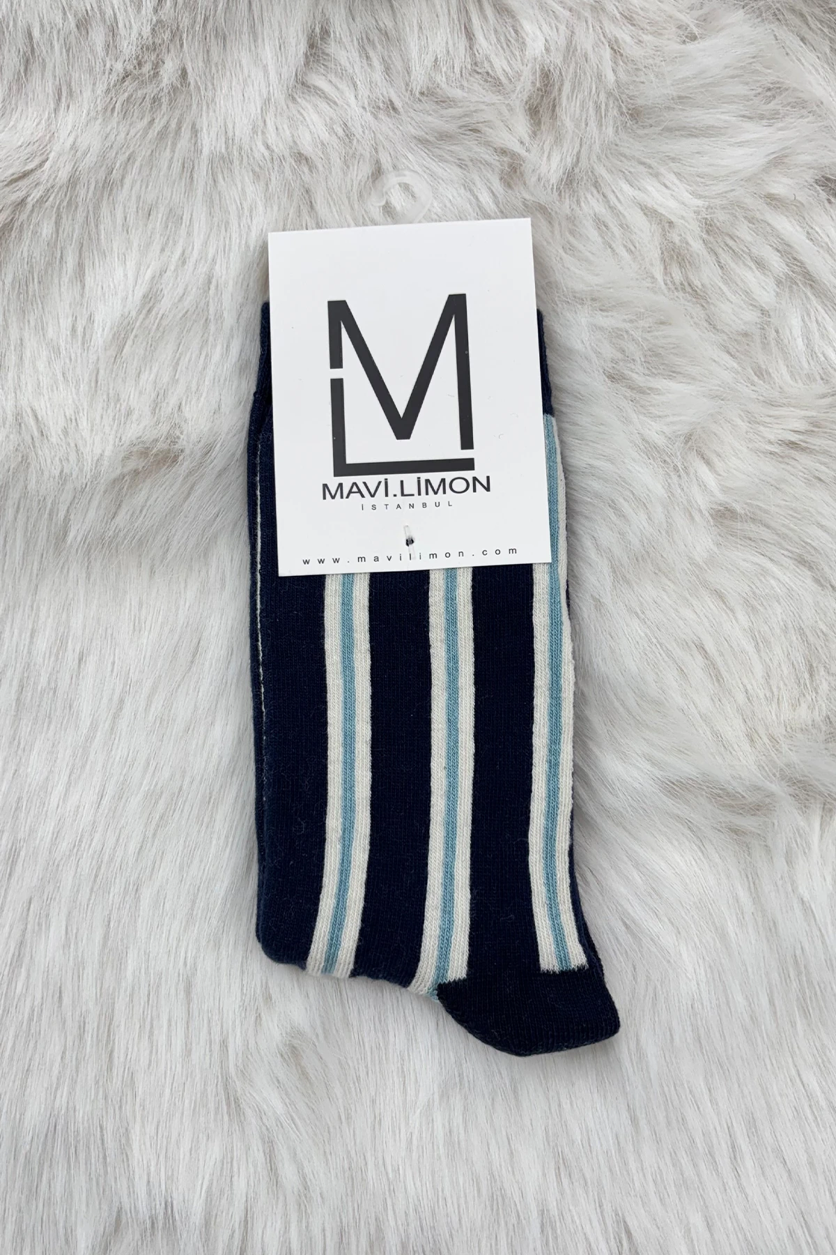 3'lü Çizgili Soket Çorap