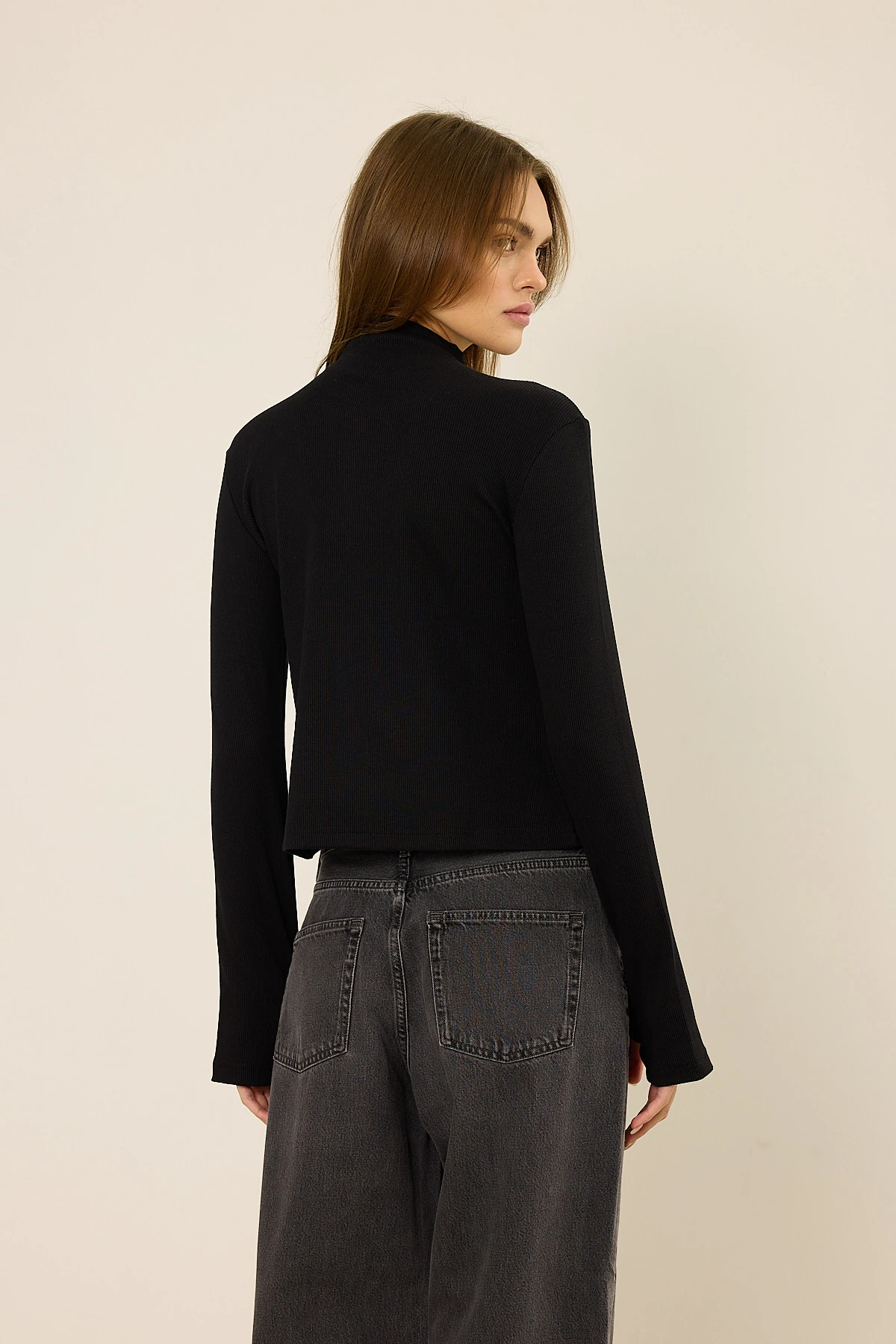 Paçası Katlı Pantolon Antrasit 