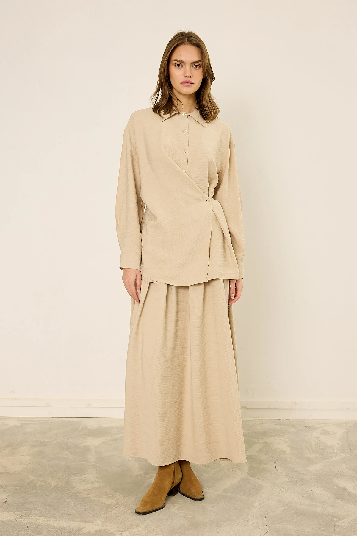 Velora Gömlek - Bej