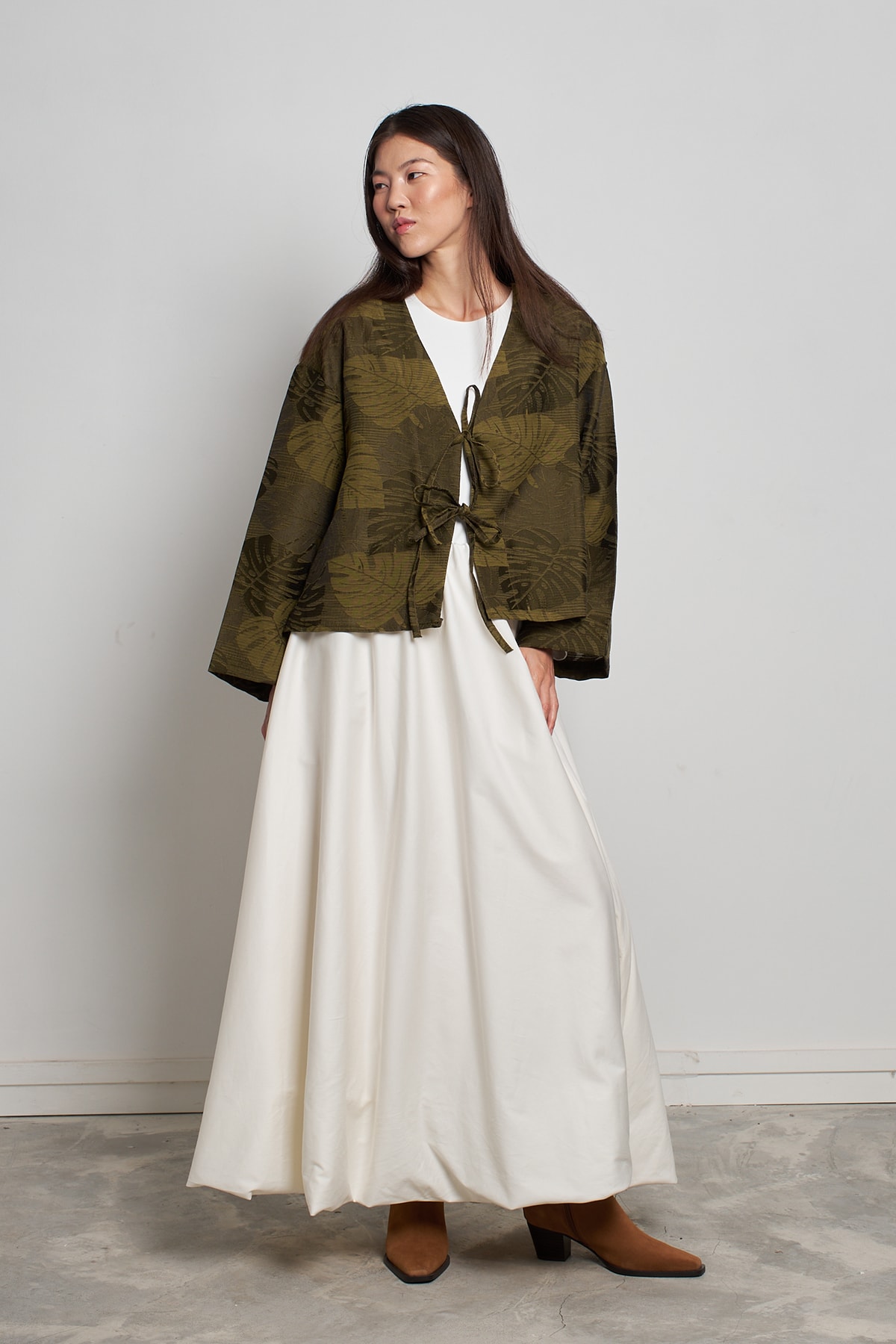 Bağcıklı Çiçek Kimono
