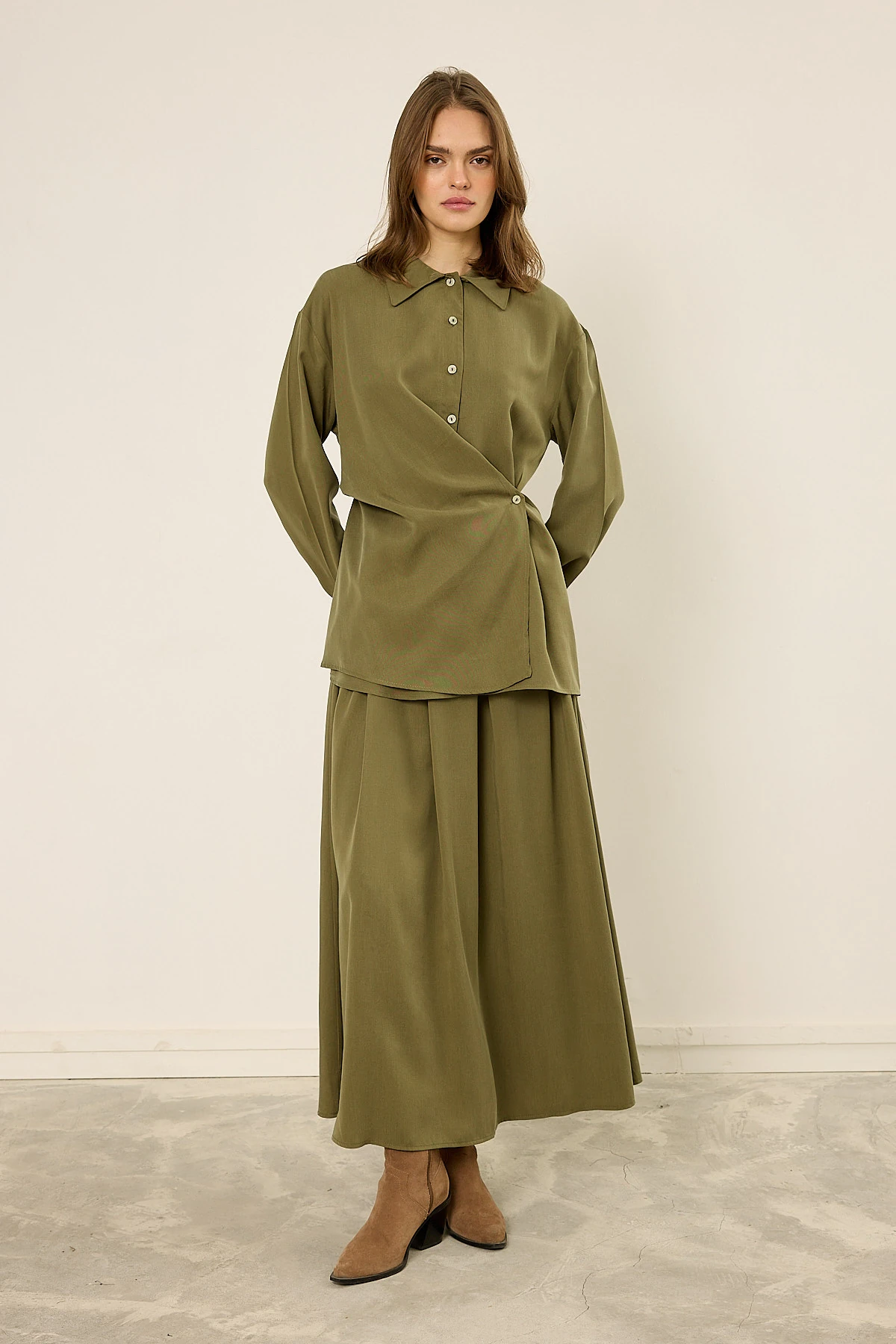 Velora Gömlek - Haki