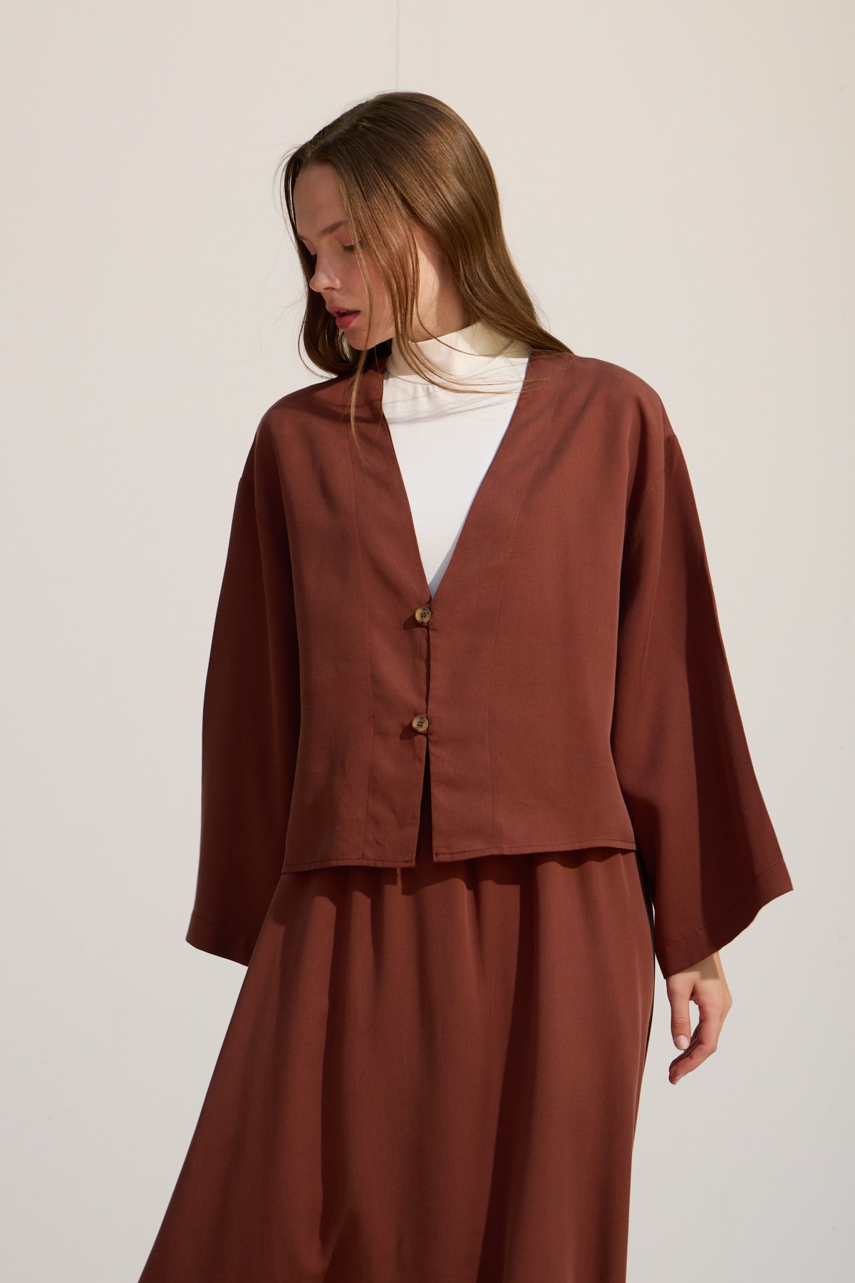 düğmeli kimono