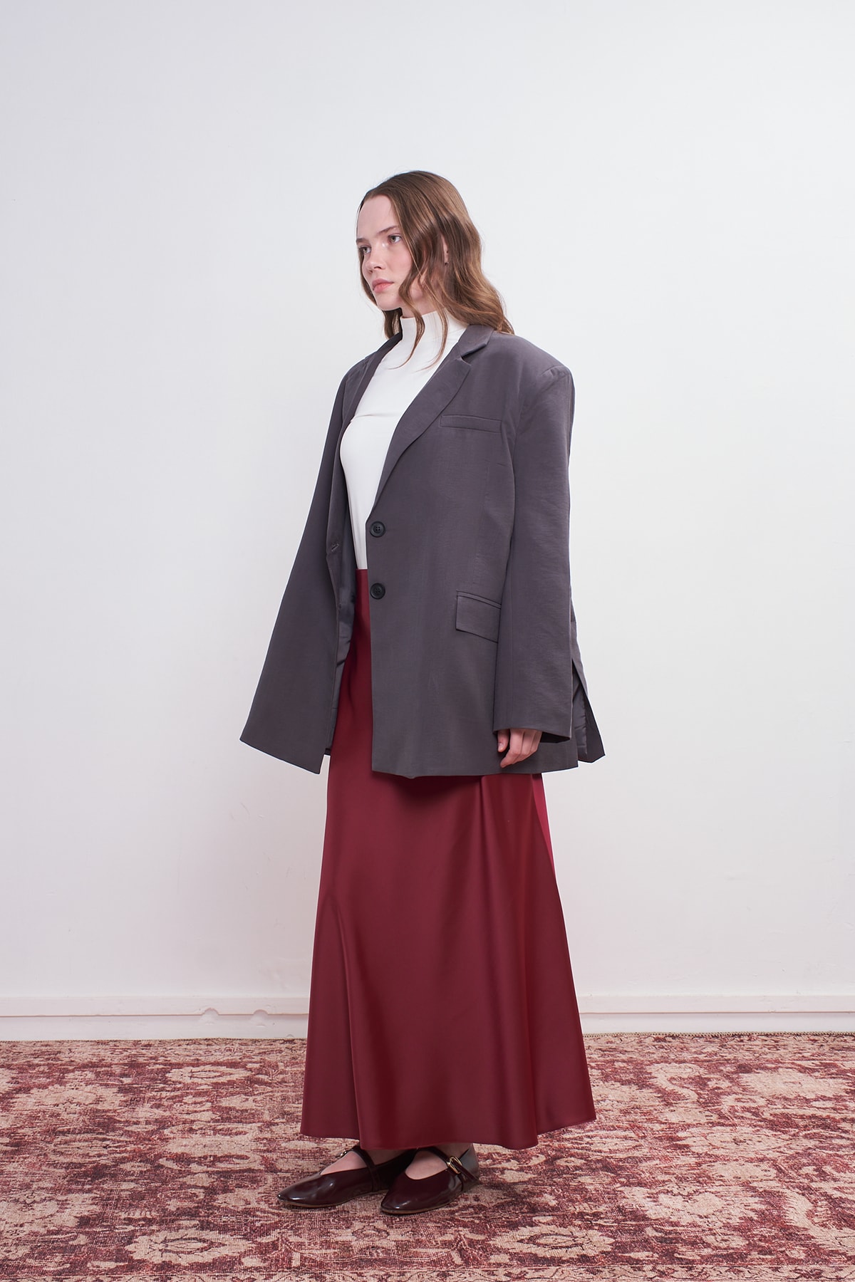 Oversize Natural Blazer Ceket
