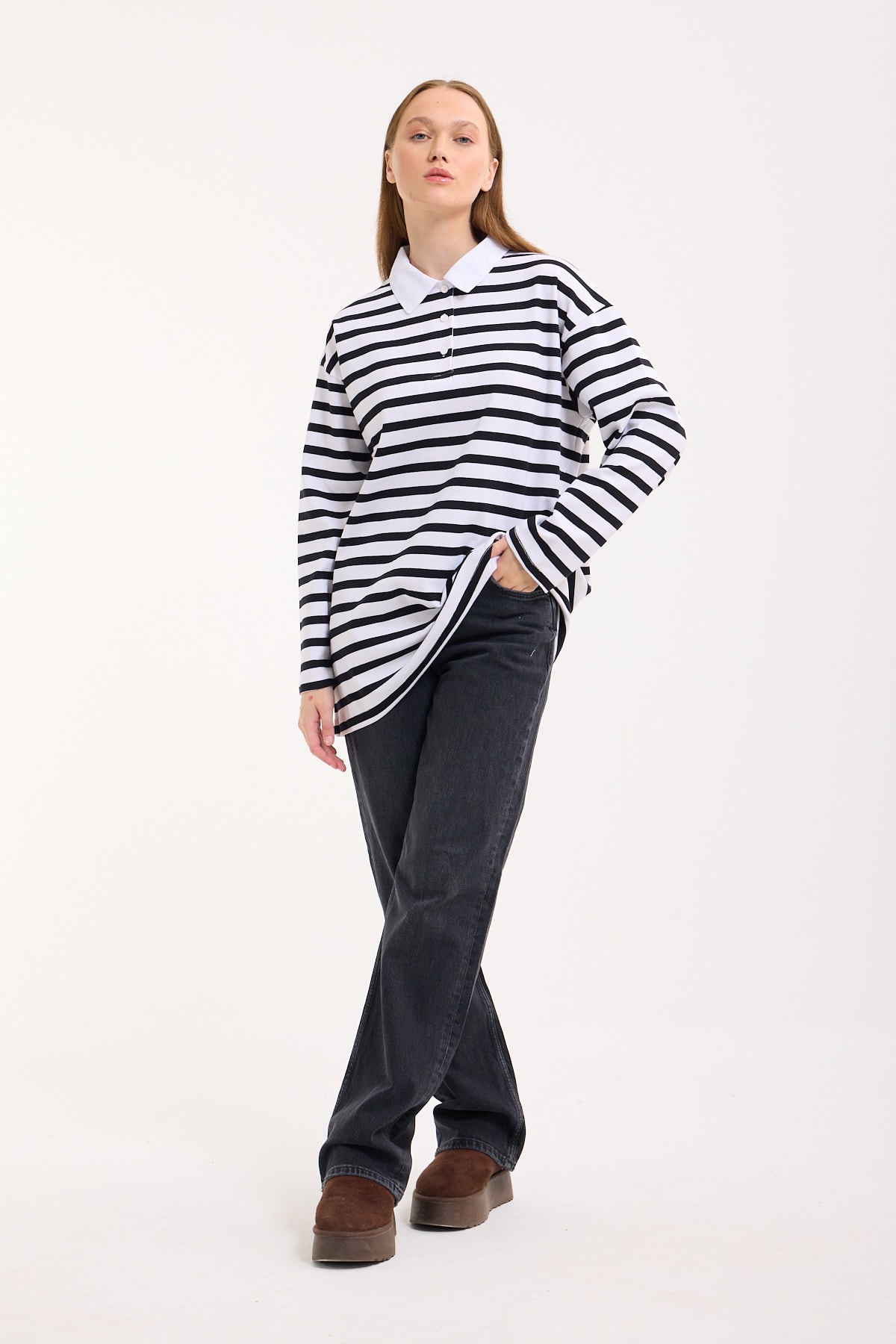 Polo Yaka Sweatshirt - Ansel