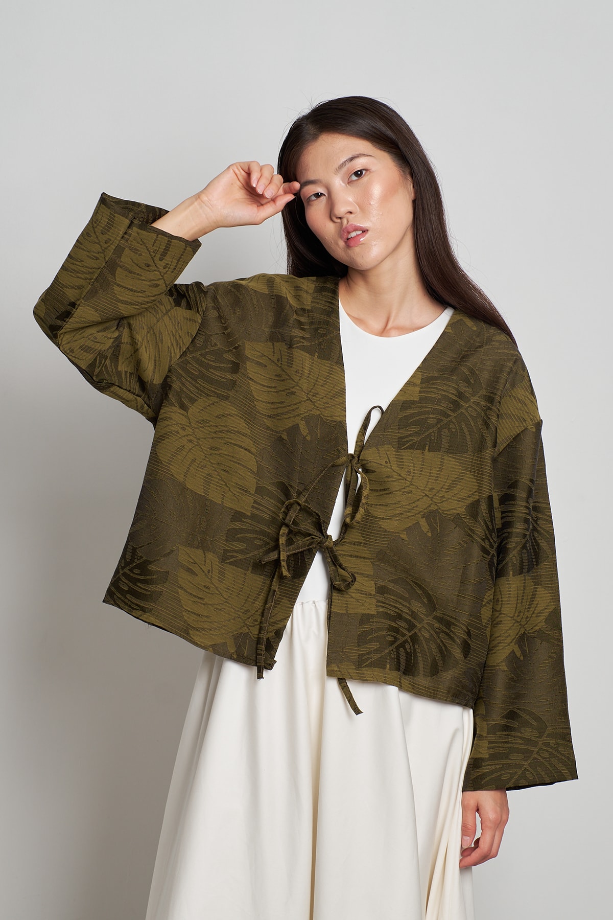 Bağcıklı Çiçek Kimono
