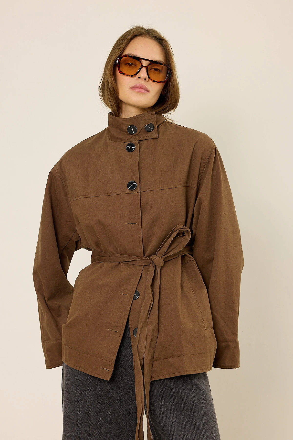  Gabardin Ceket  - Kum