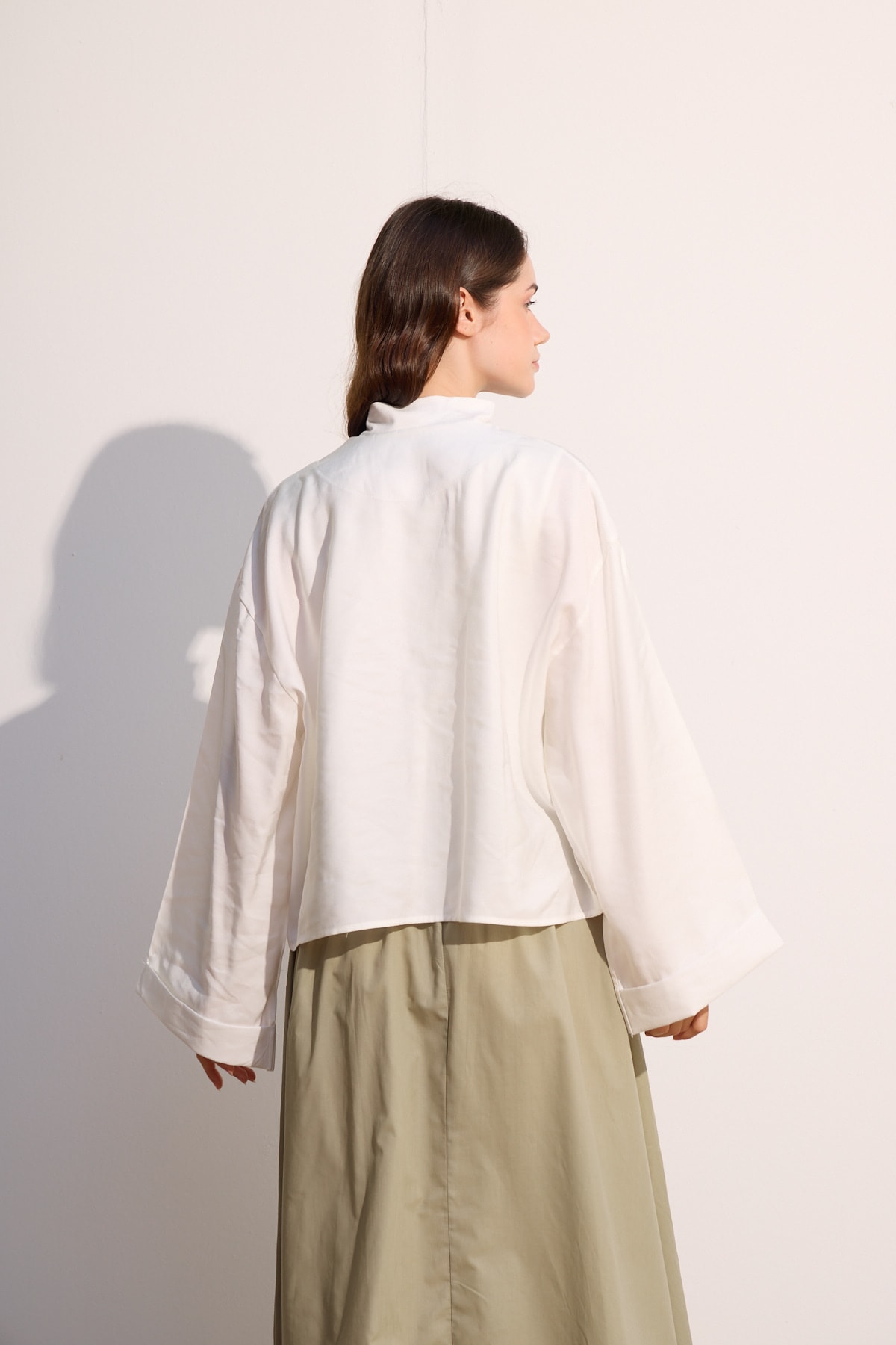 Bağcıklı Kimono - Yeni Beyaz