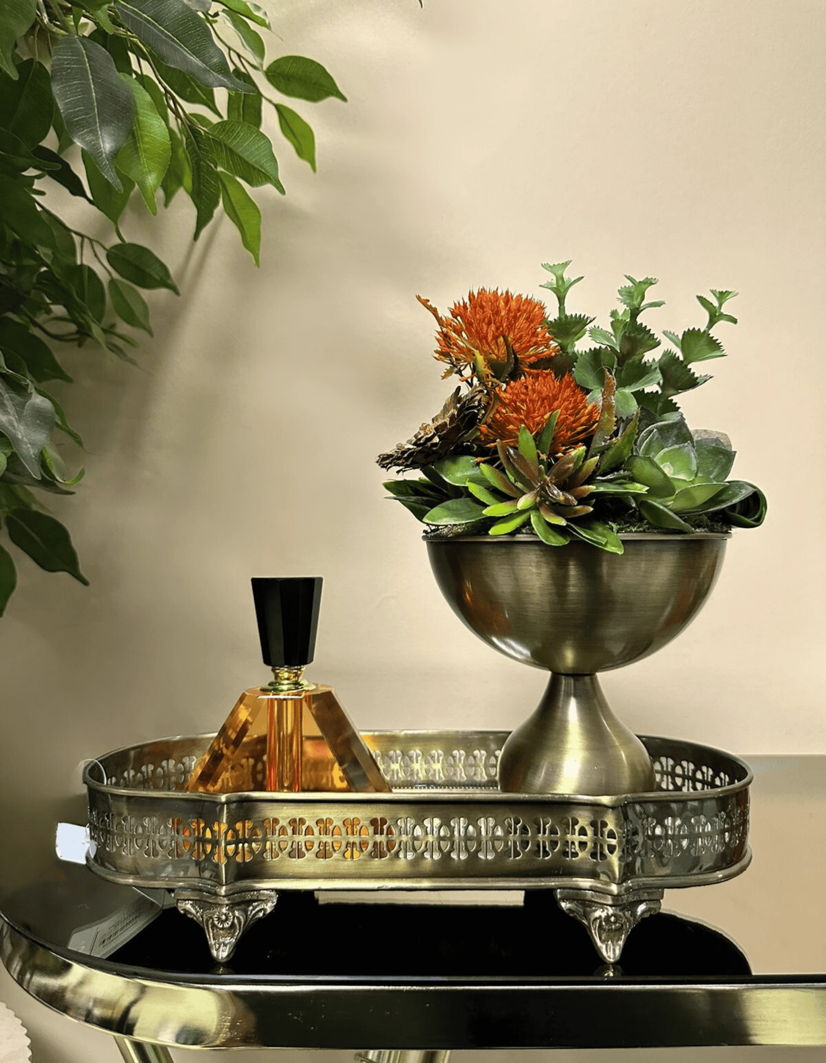 Eskitme Aynalı Jardinyer 