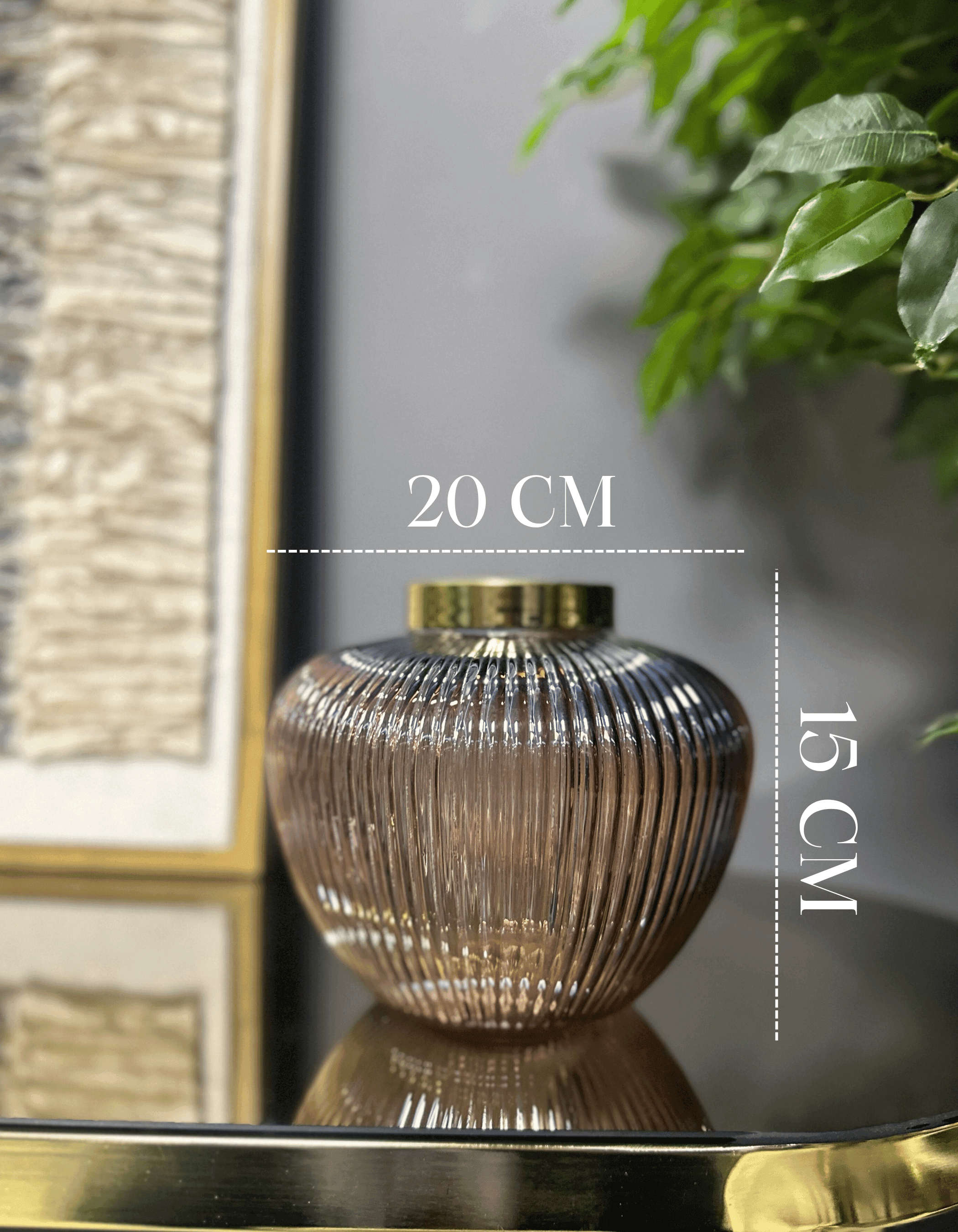 Bordo Metal Detaylı Cam Detaylı Çizgili