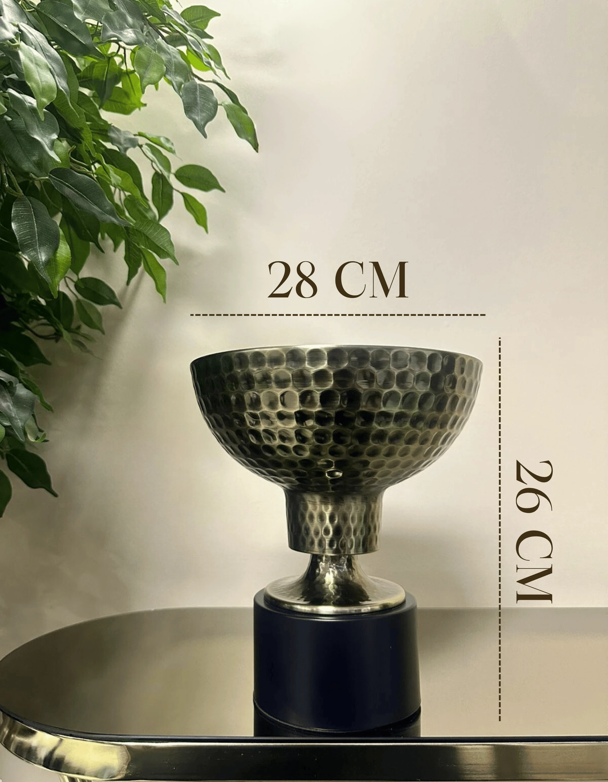 Metal Eskitme Kupa/Vazo Dekor