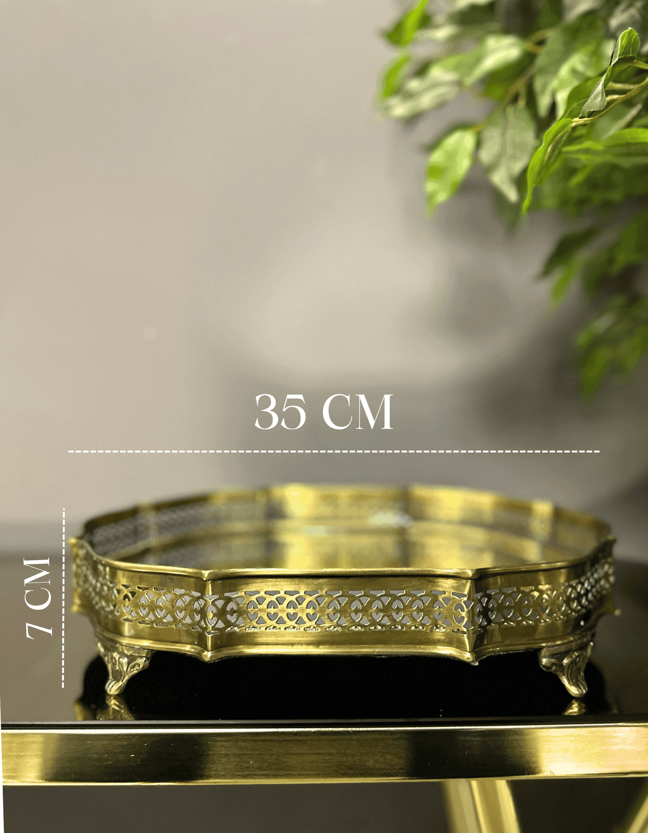 Eskitme Aynalı Jardinyer – 35 cm