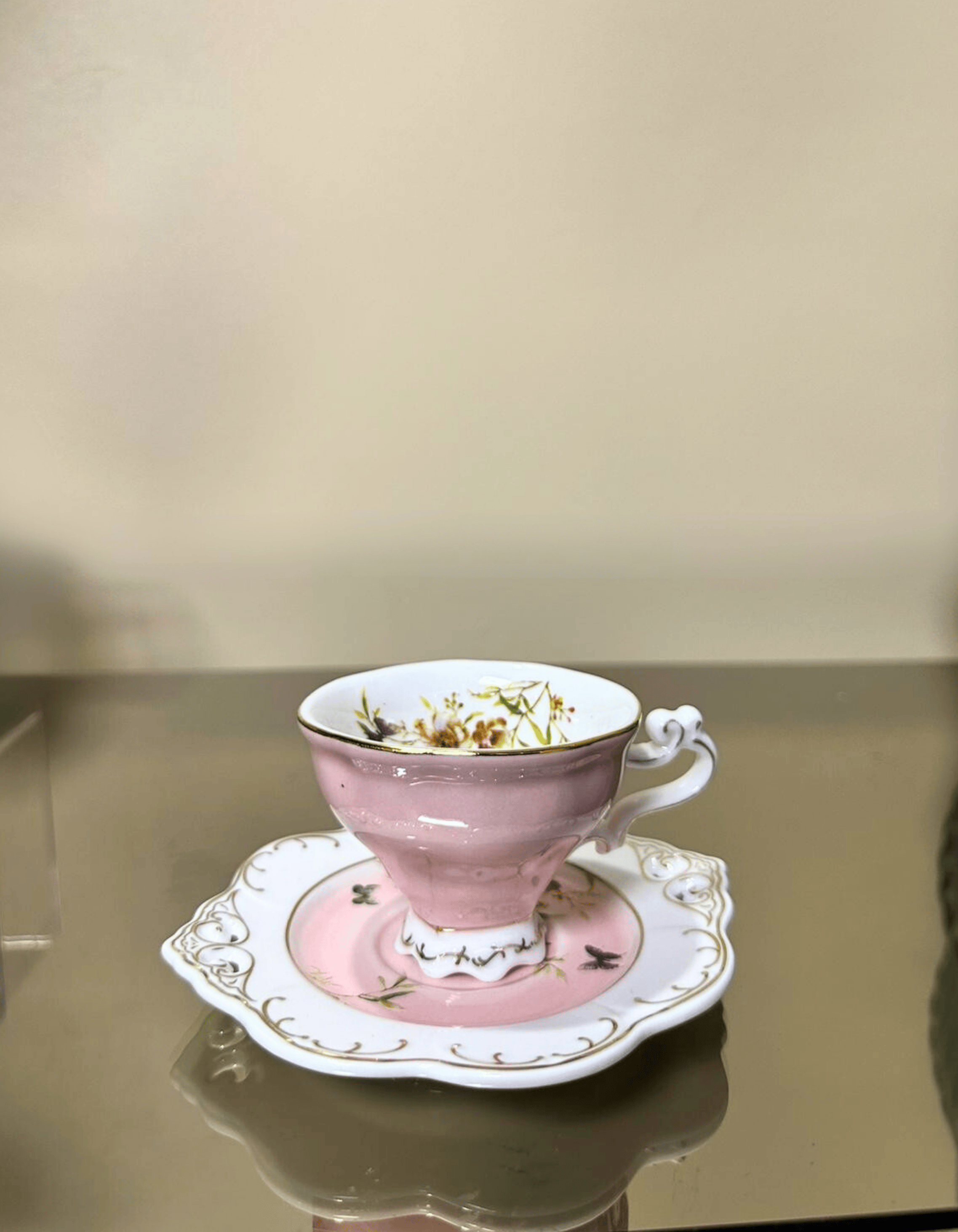 Litya Royal Pembe 6’lı Kahve Fincanı Seti