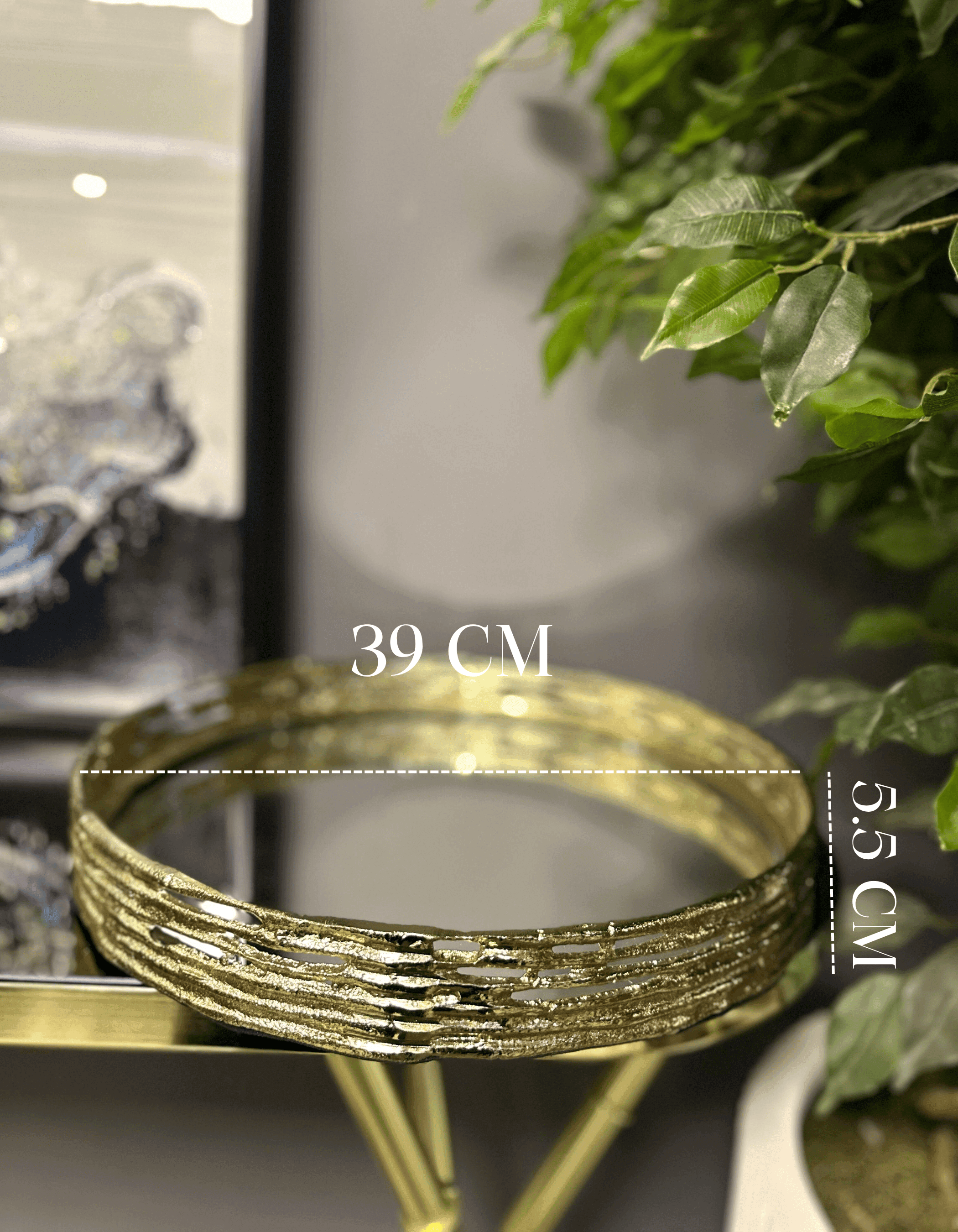 Alüminyum Döküm Gold Tepsi 39 CM