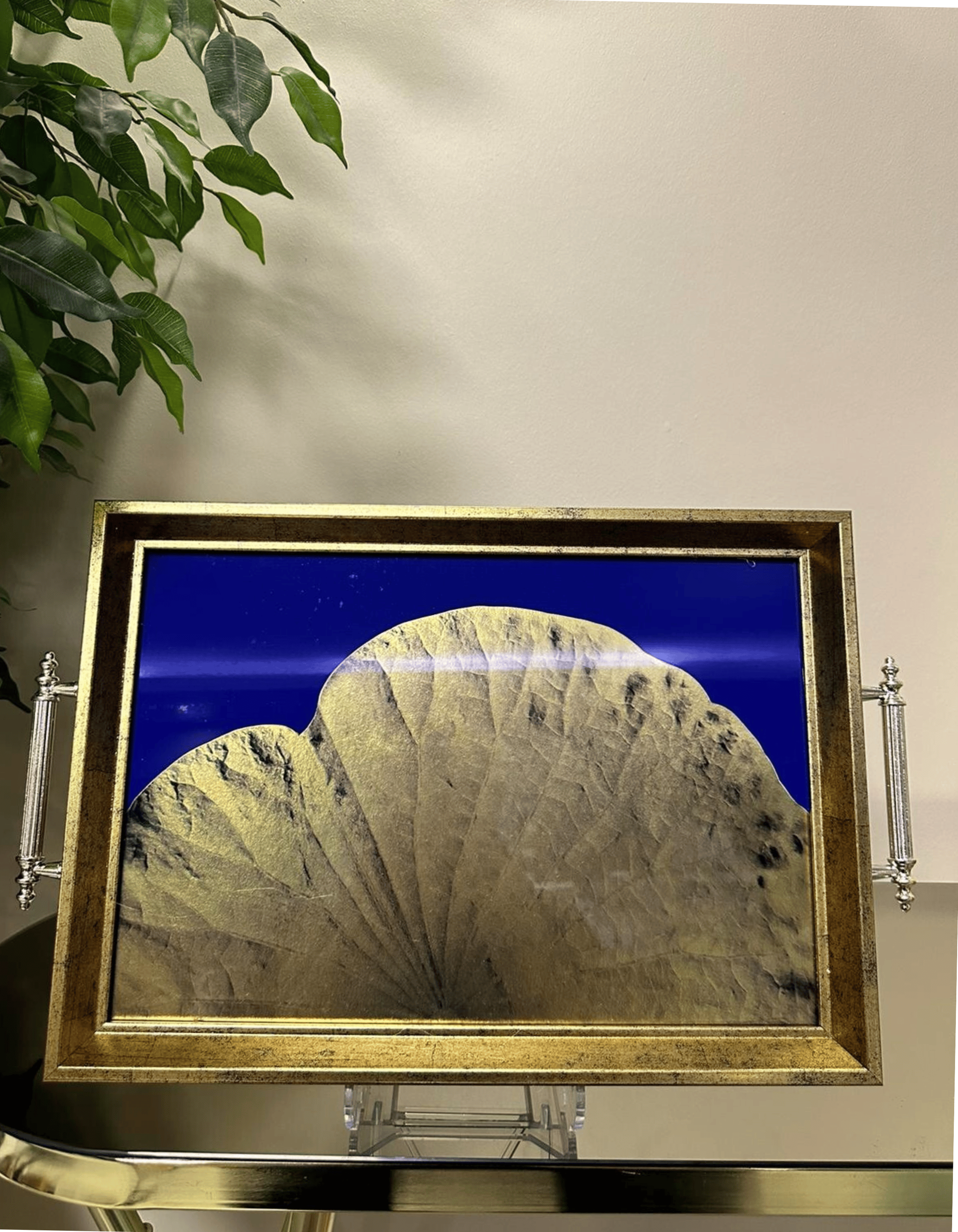 Midnight Blue – Golden Leaf Sunum Tepsisi