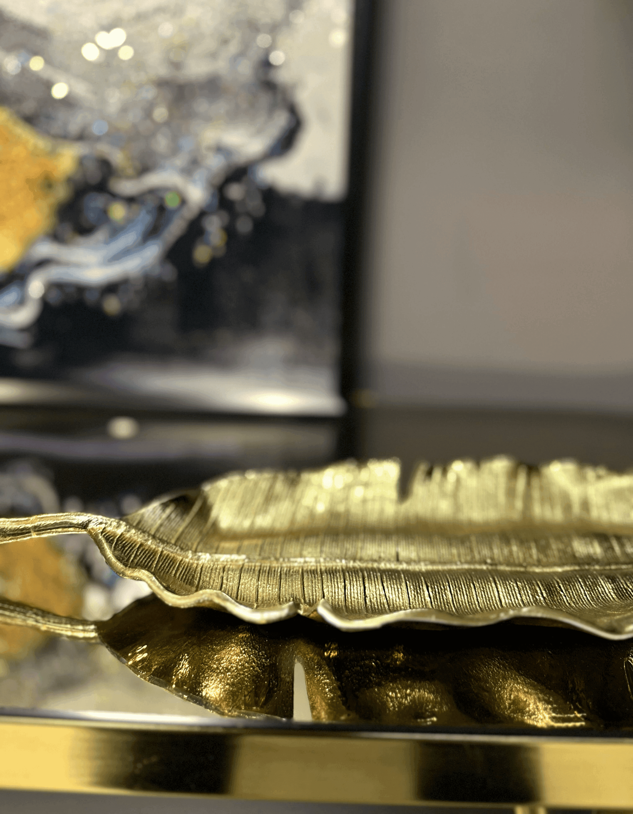Alüminyum Döküm Gold Yaprak Dekor