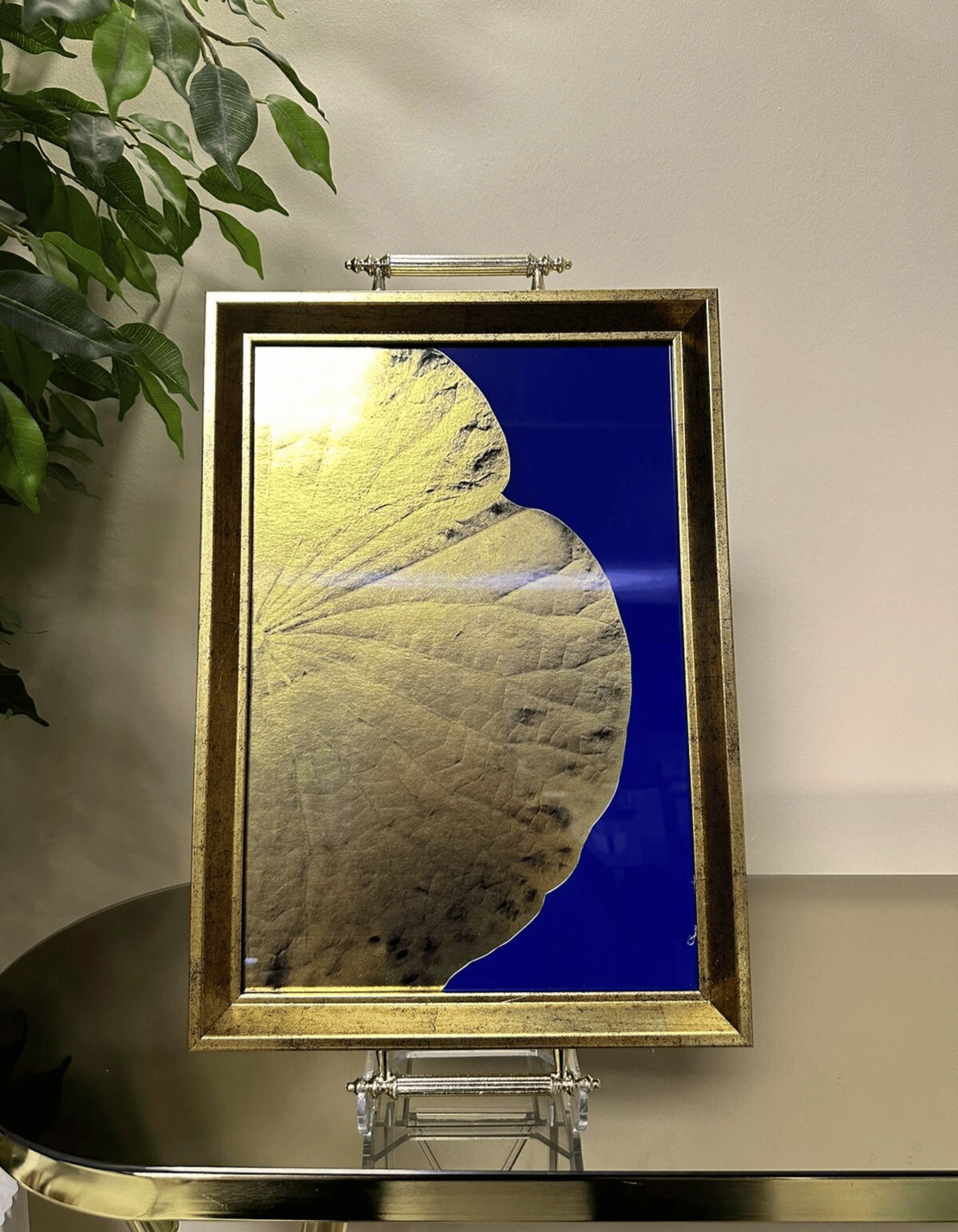 Midnight Blue – Golden Leaf Sunum Tepsisi