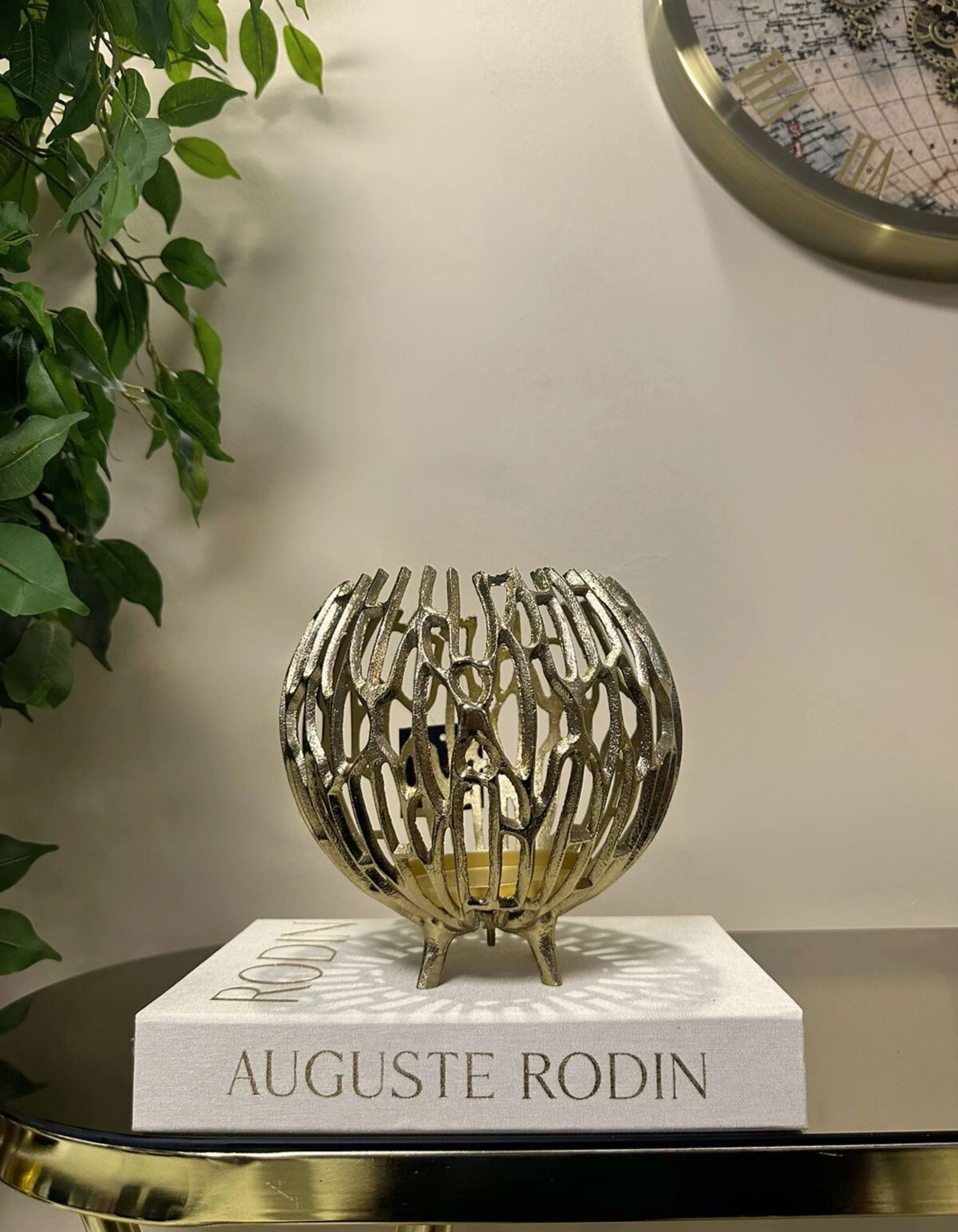 Alüminyum Döküm Gold Bohem Dekoratif Şamdan