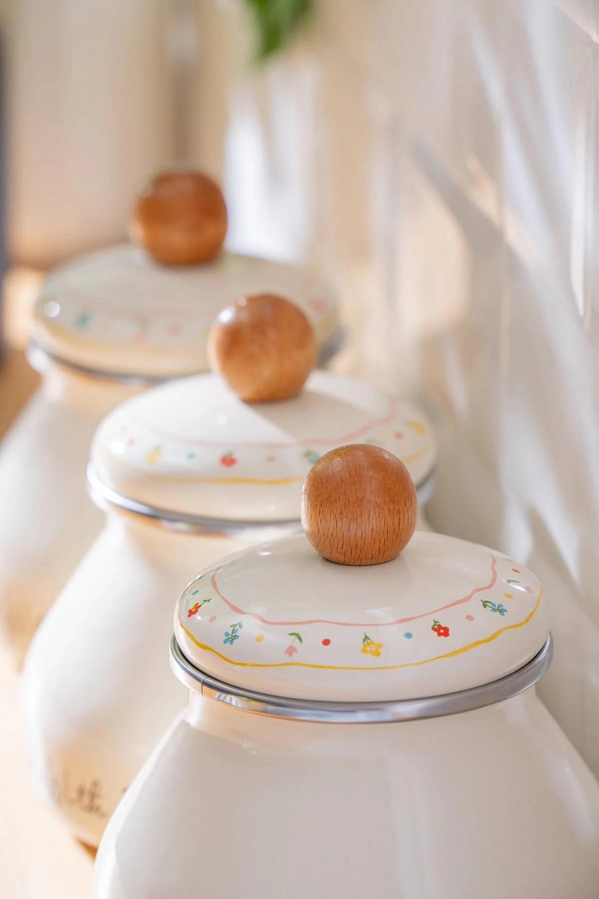 Tombul Emaye 6 Parça Kavanoz Seti - 800 ml