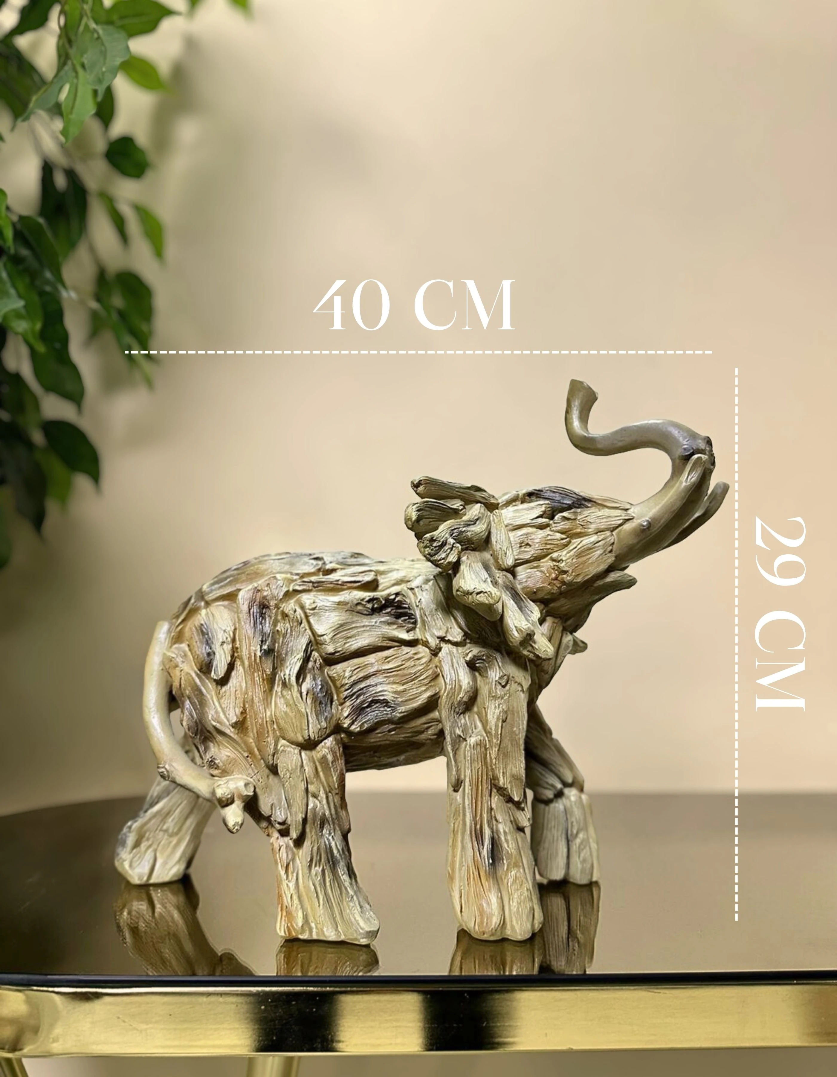 Rustic Driftwood Fil Dekor 40 CM