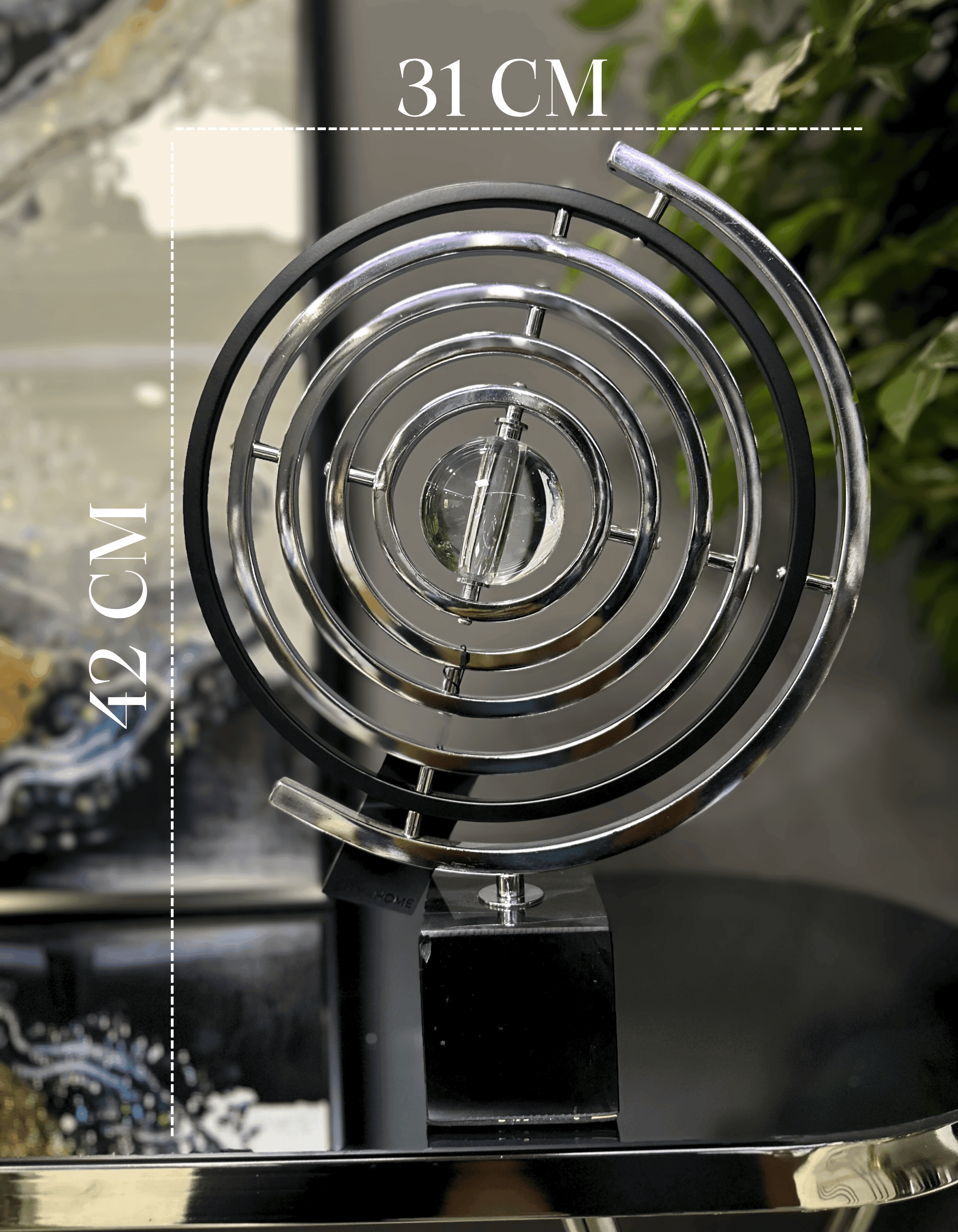 Metal Silver Galaksi Dekoratif Obje