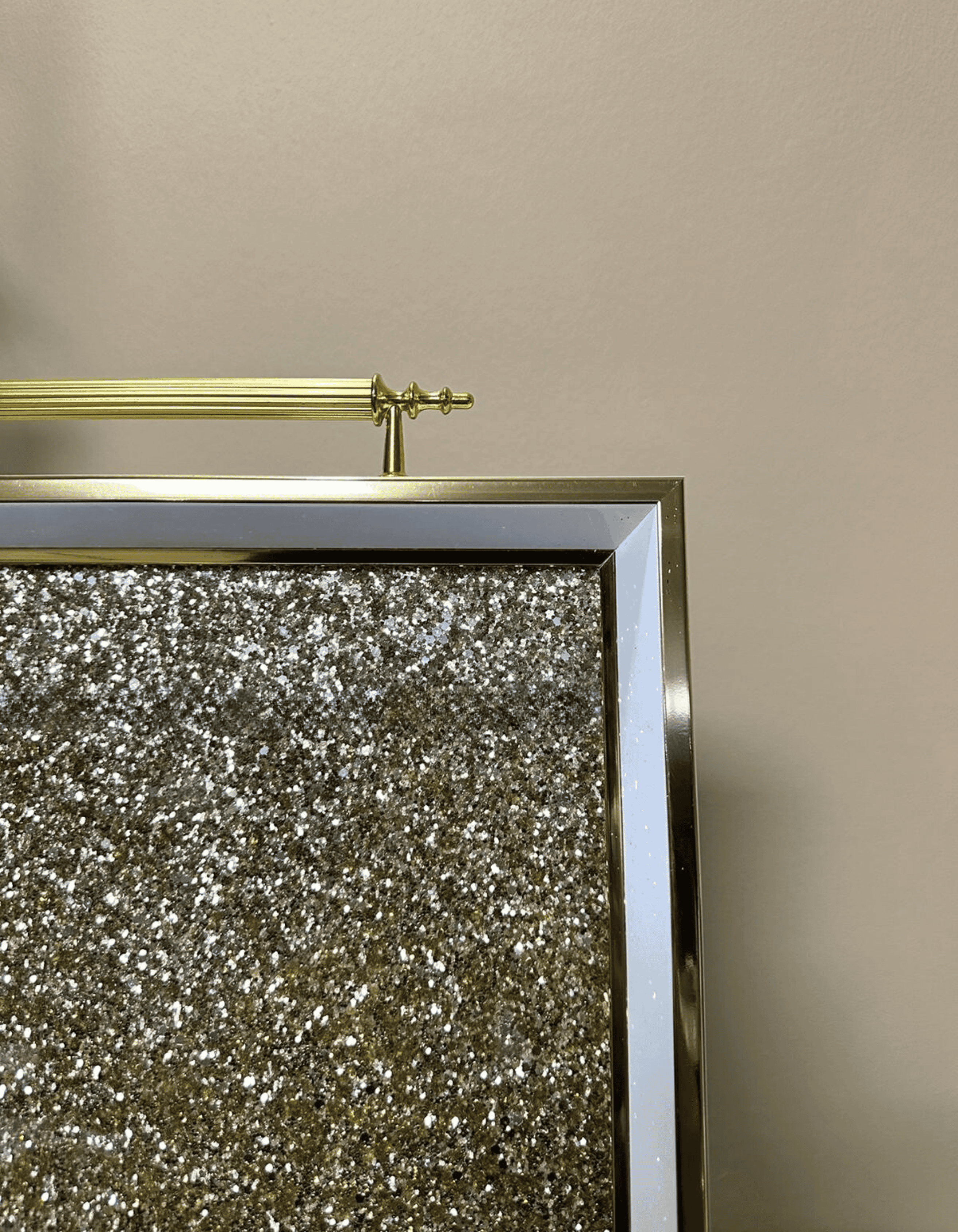 Starlight Glitter - Modern Gold Cam Sunum Tepsisi