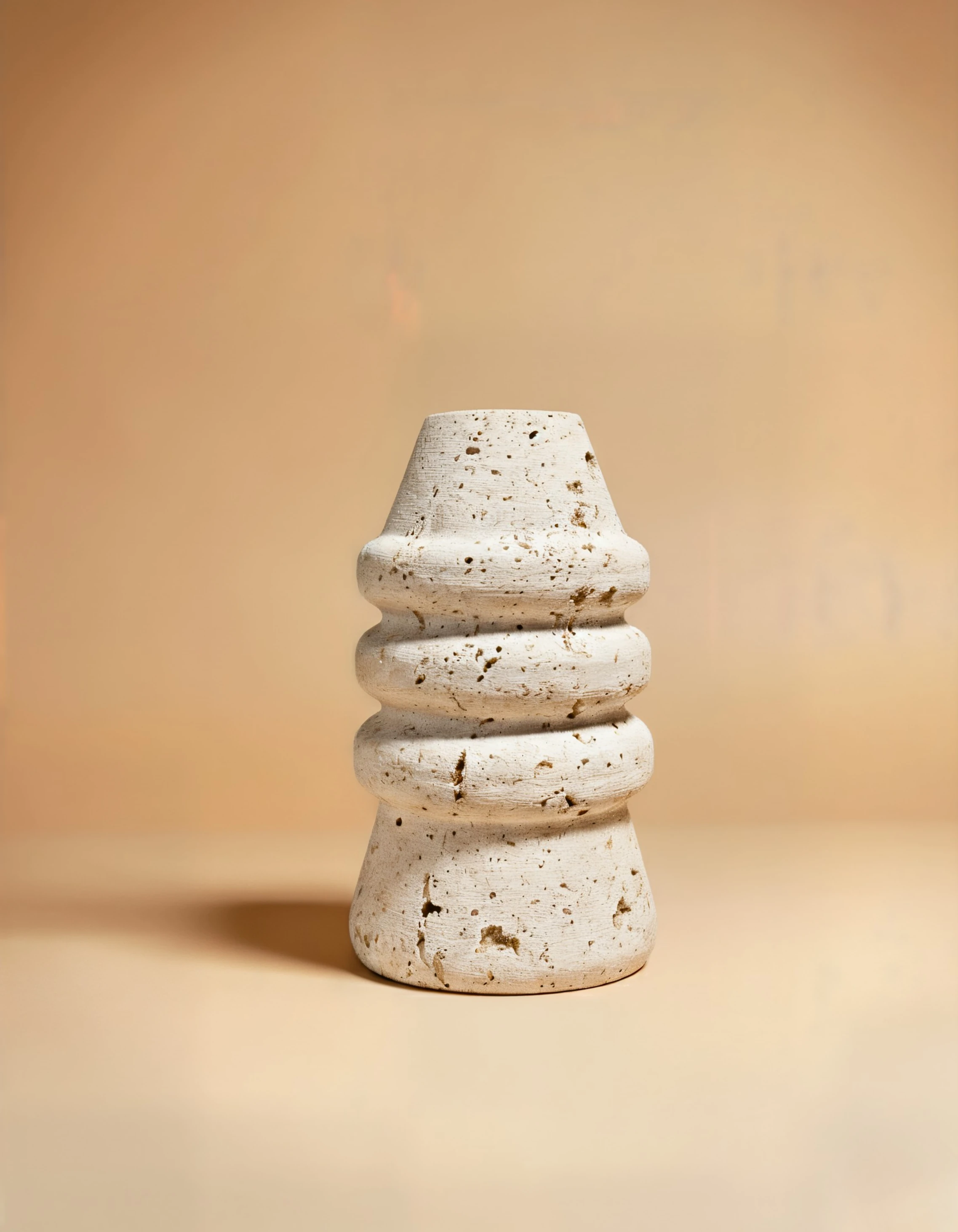 Traverten 3 Boğumlu 27 CM Vazo