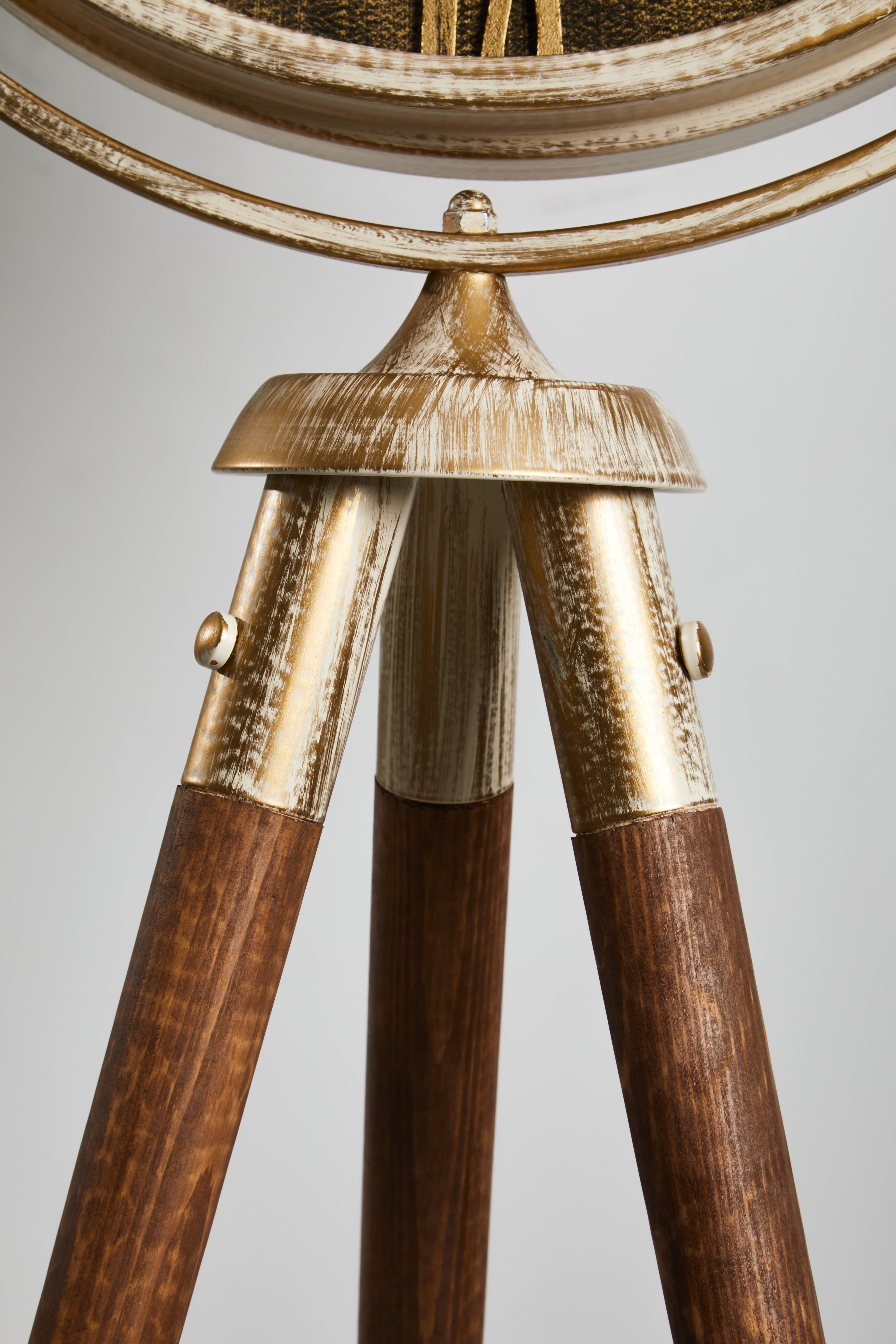 Aurora Cream – Ledli Tripod Çarklı Saat (165 cm)