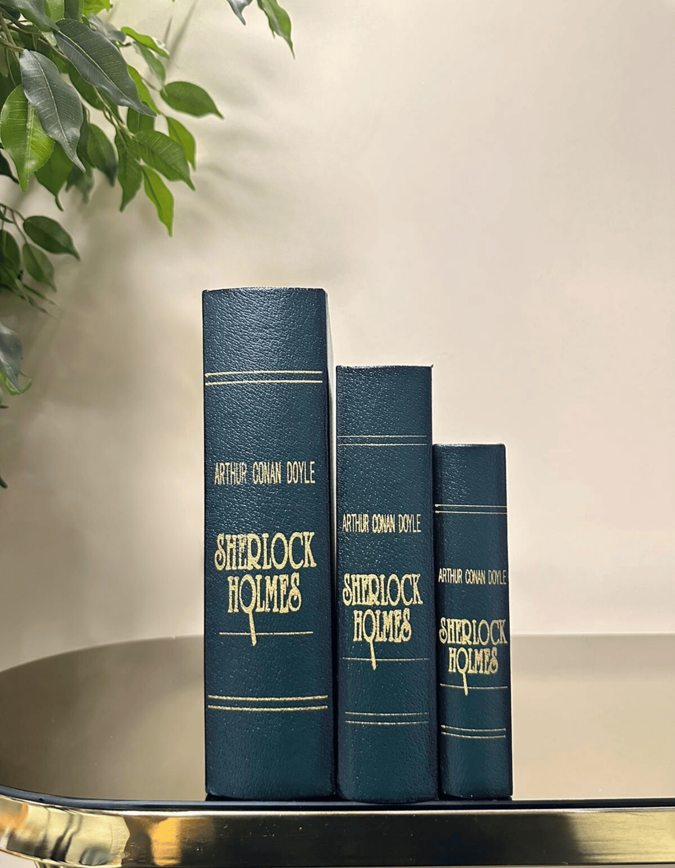 Ahşap 3'lü Kumaş Kaplı Kitap Kutu Set