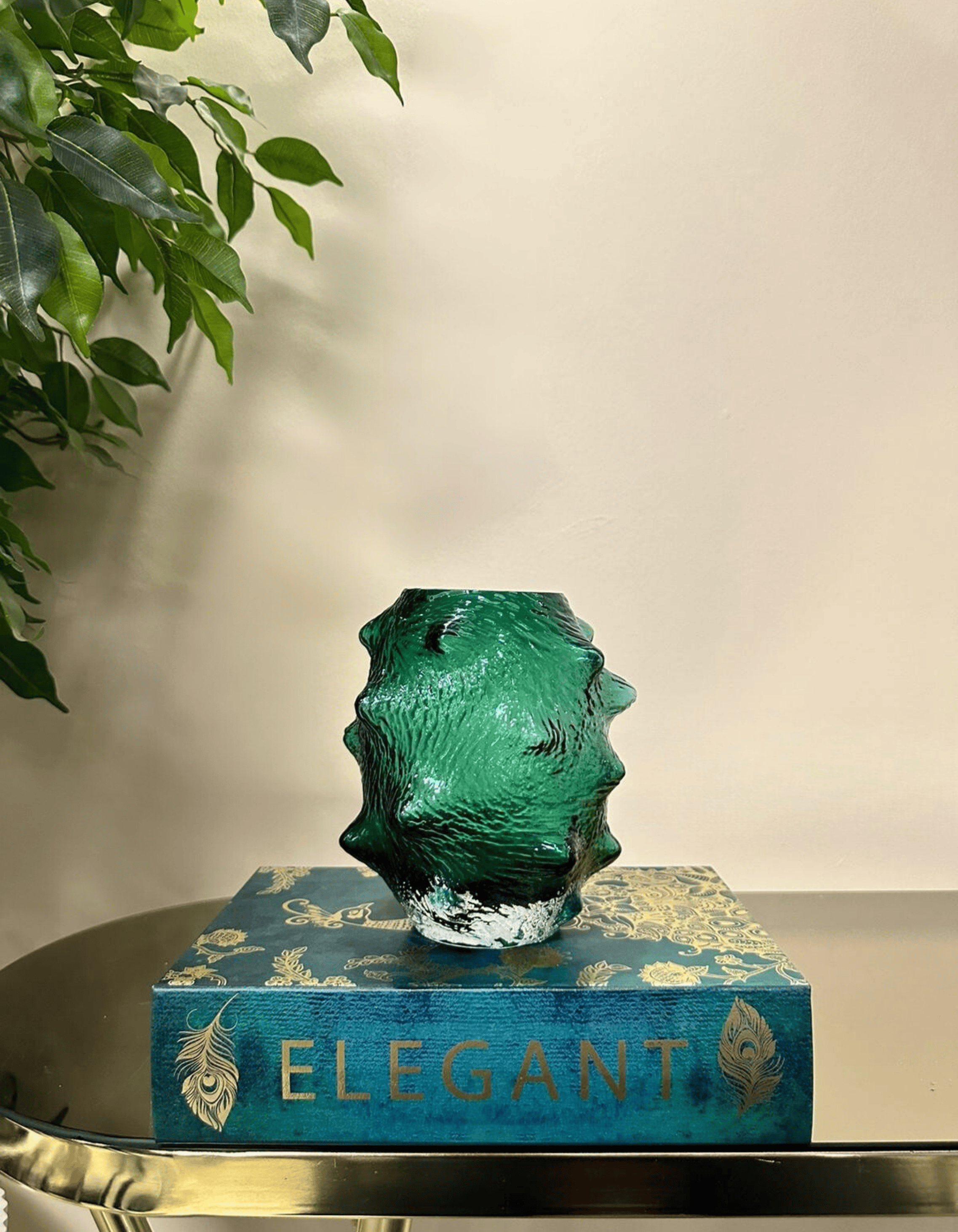 Green Sculpt Cam Vazo - 17x15 CM