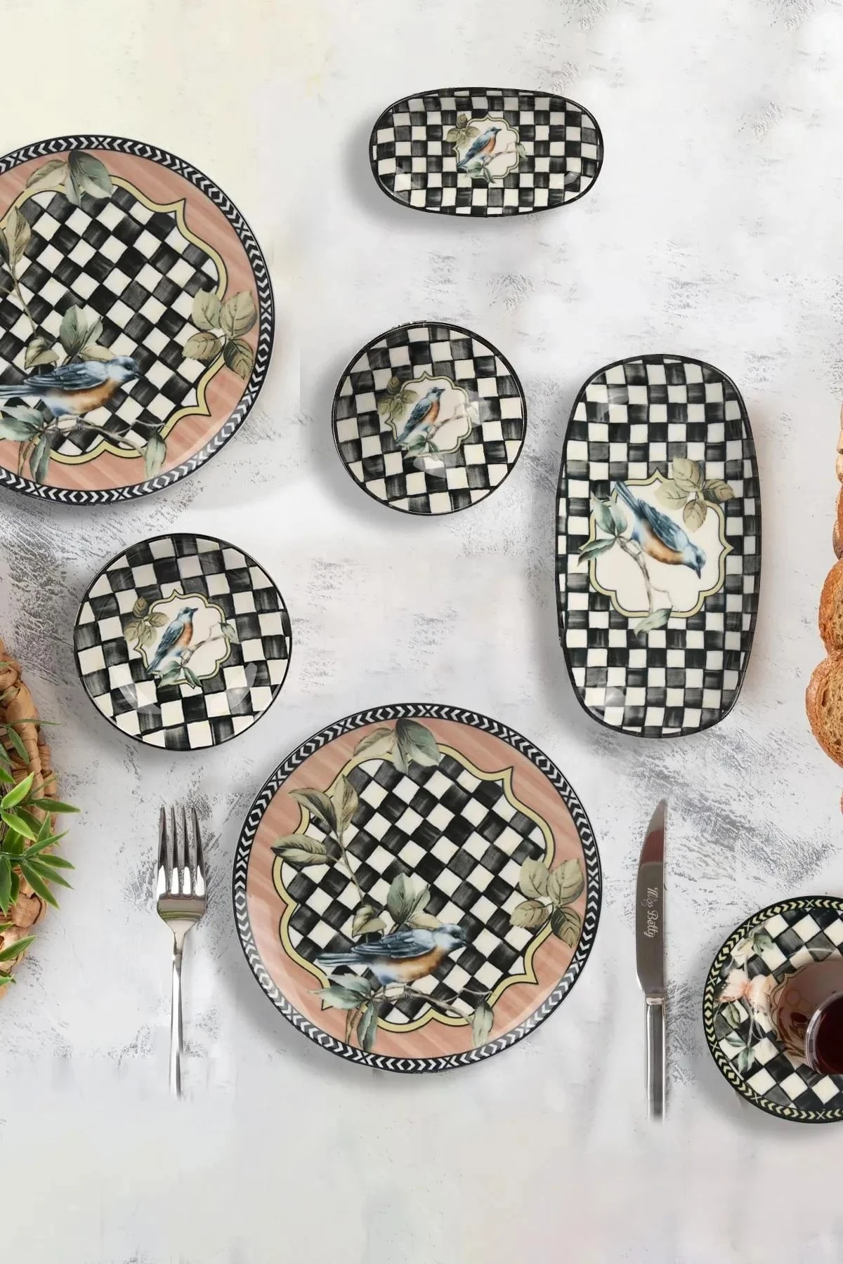 Damalı Paradise 22 Parça Kahvaltı Seti