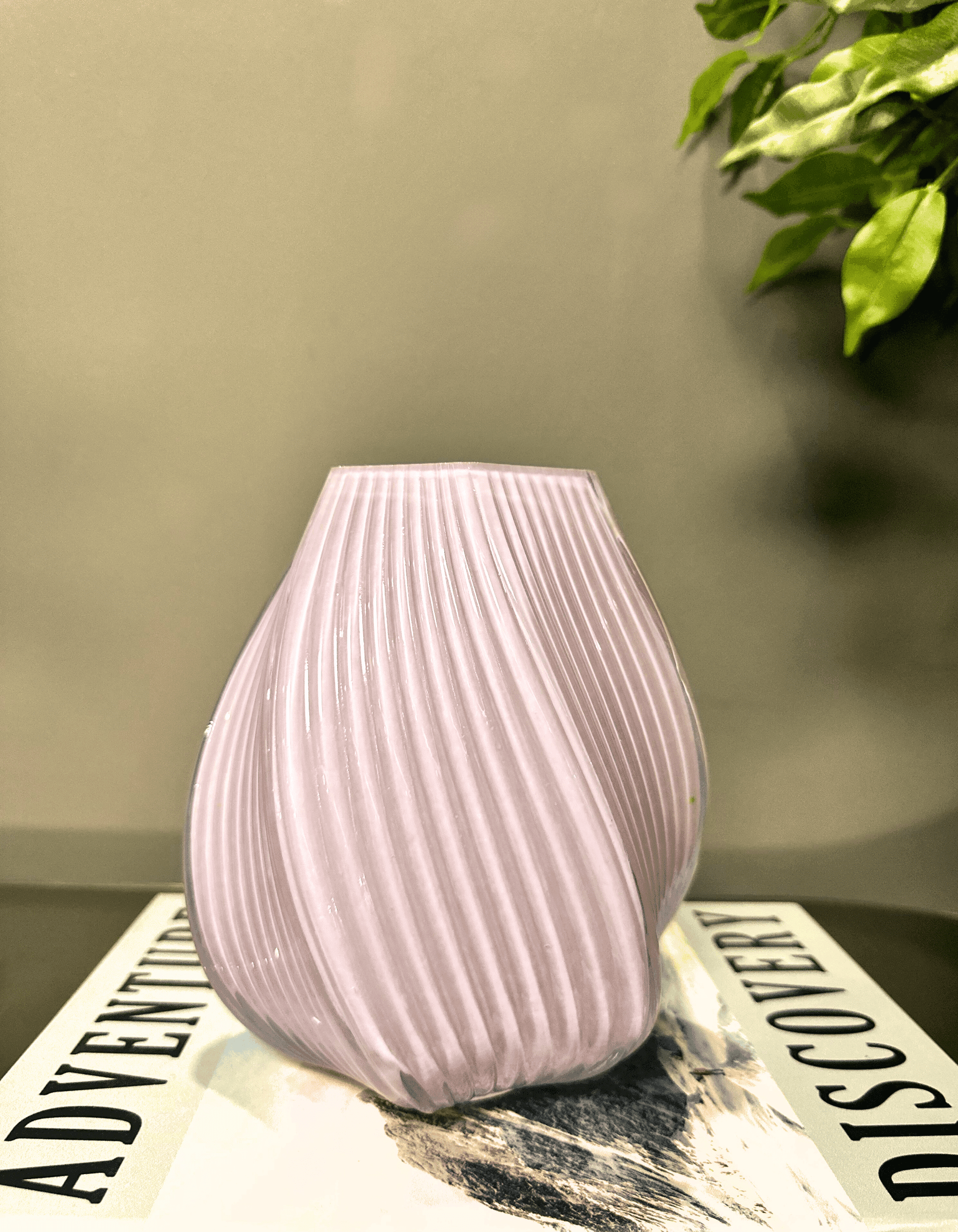 Pink Dokulu Cam Vazo
