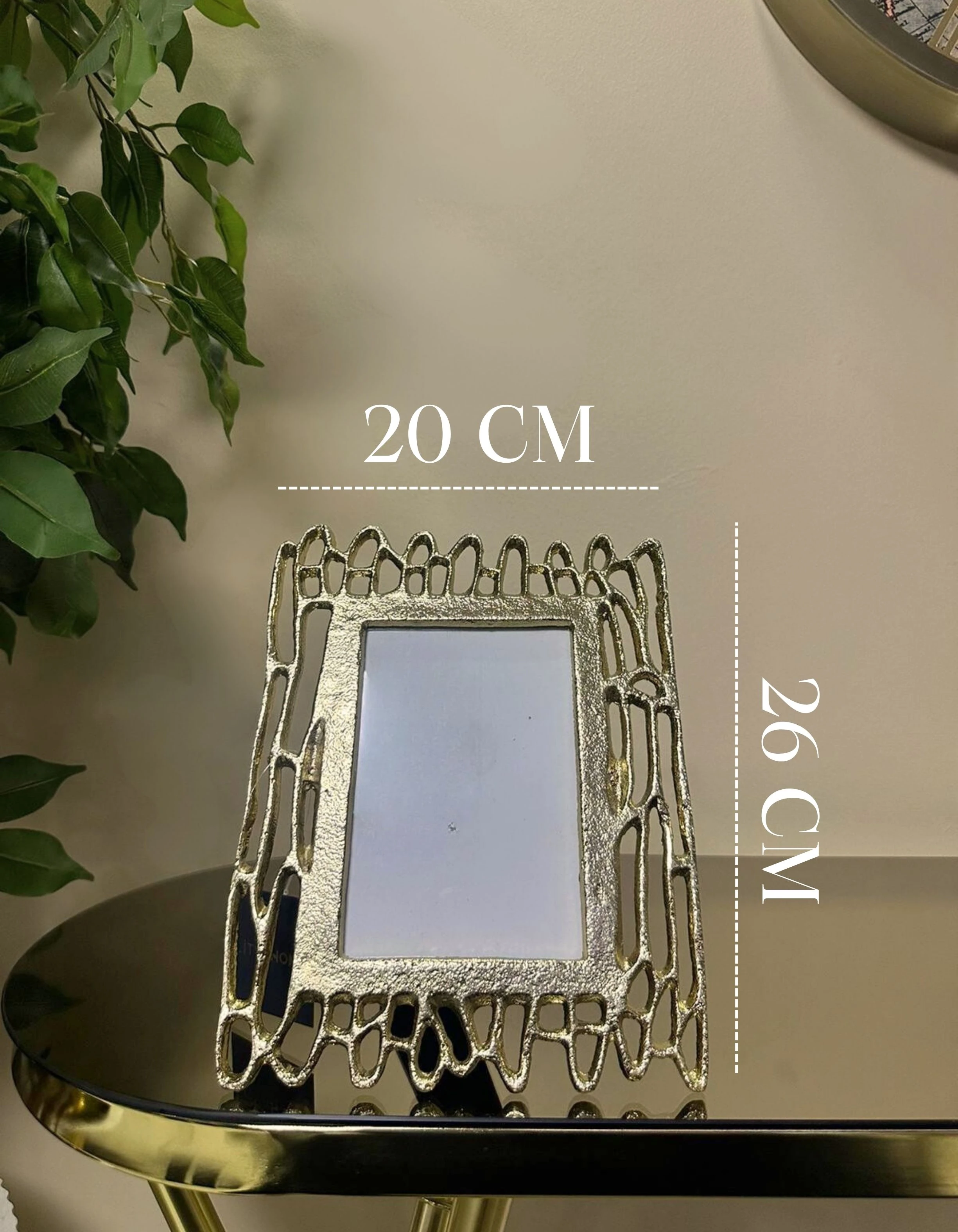 Alüminyum Döküm Gold Çerçeve 26x20 CM