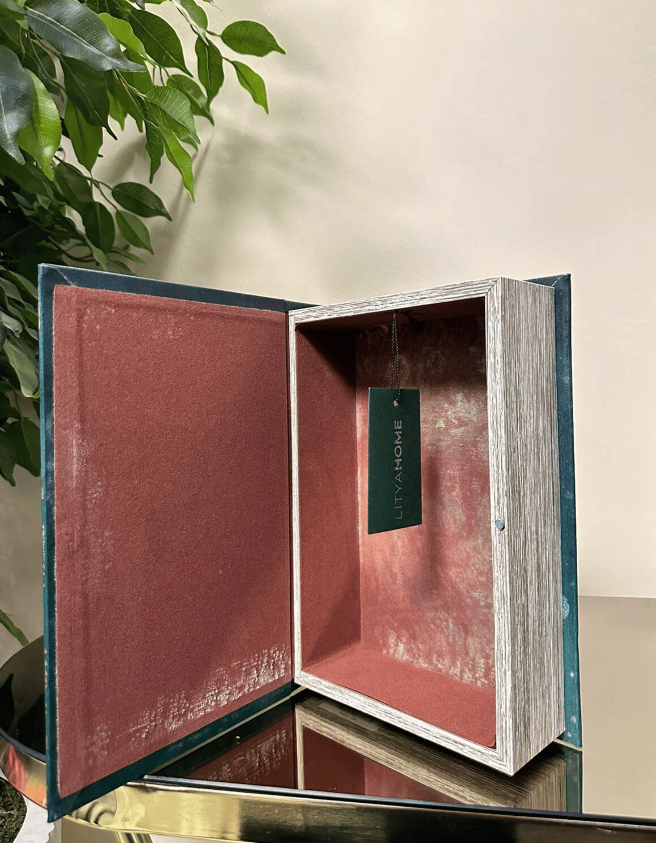 Ahşap Zümrüt Yeşili İthal Kitap Kutu