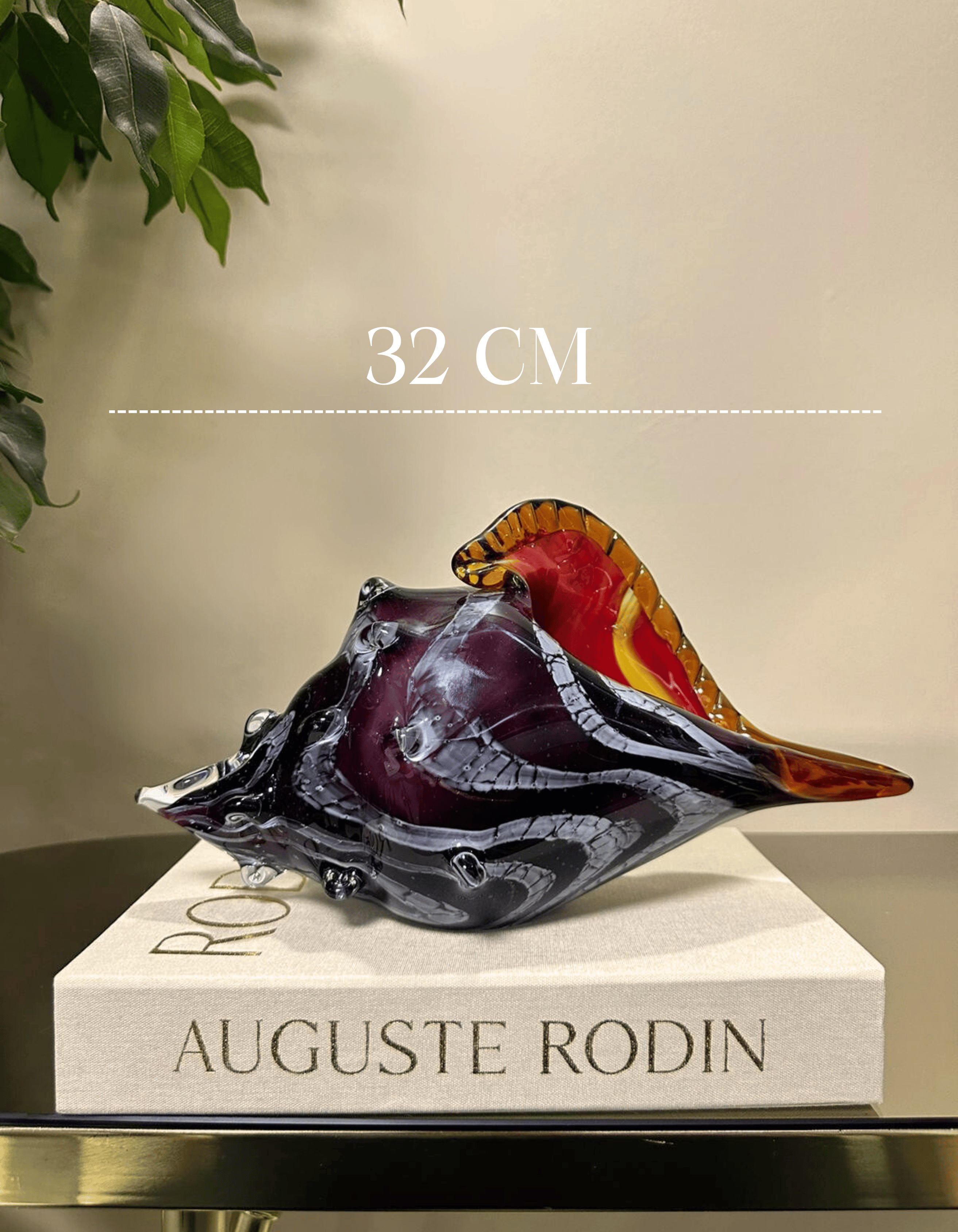 Volcanic Shell Dekoratif Cam Deniz Kabuğu