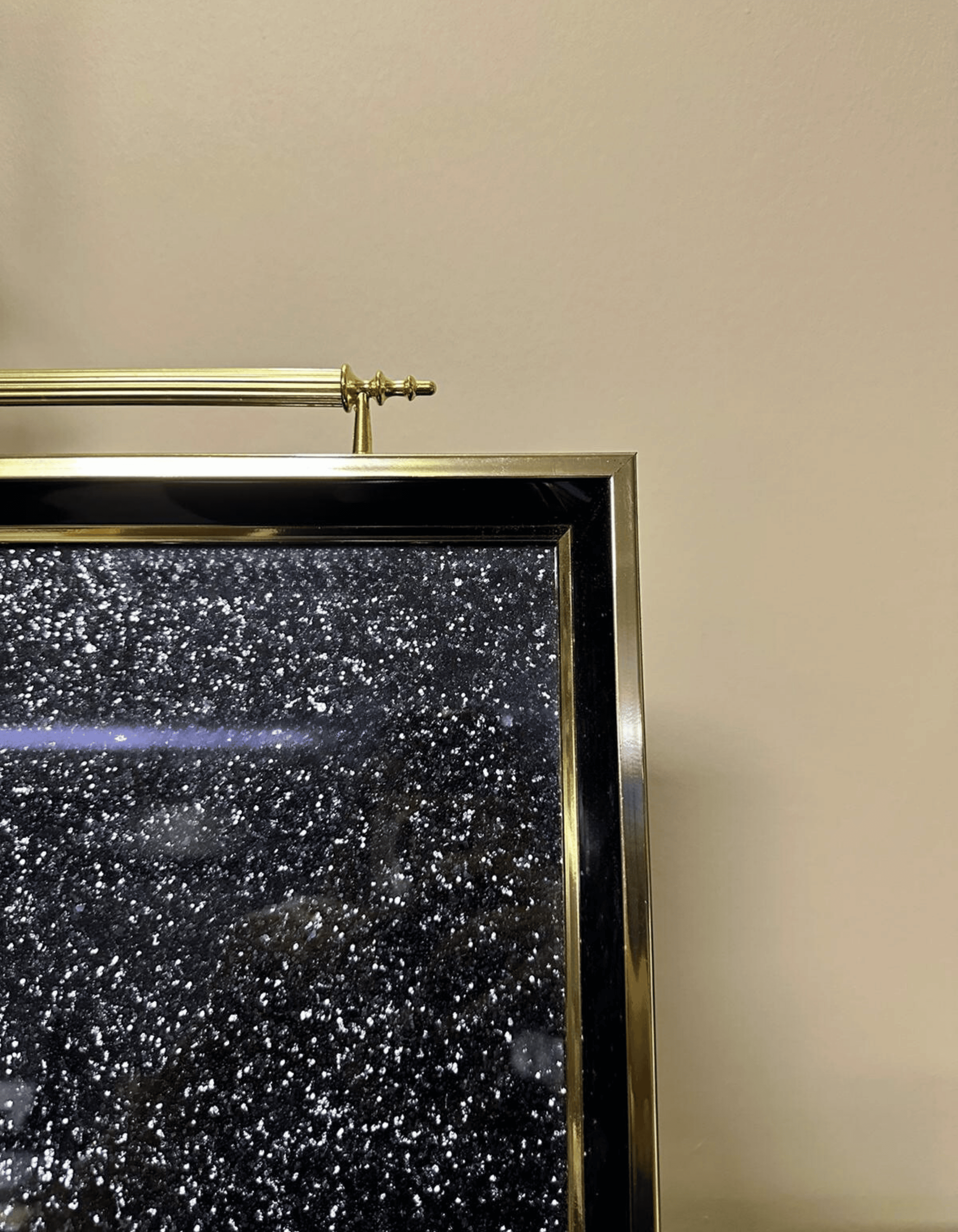 Starlight Glitter - Modern Siyah Gold Cam Sunum Tepsisi