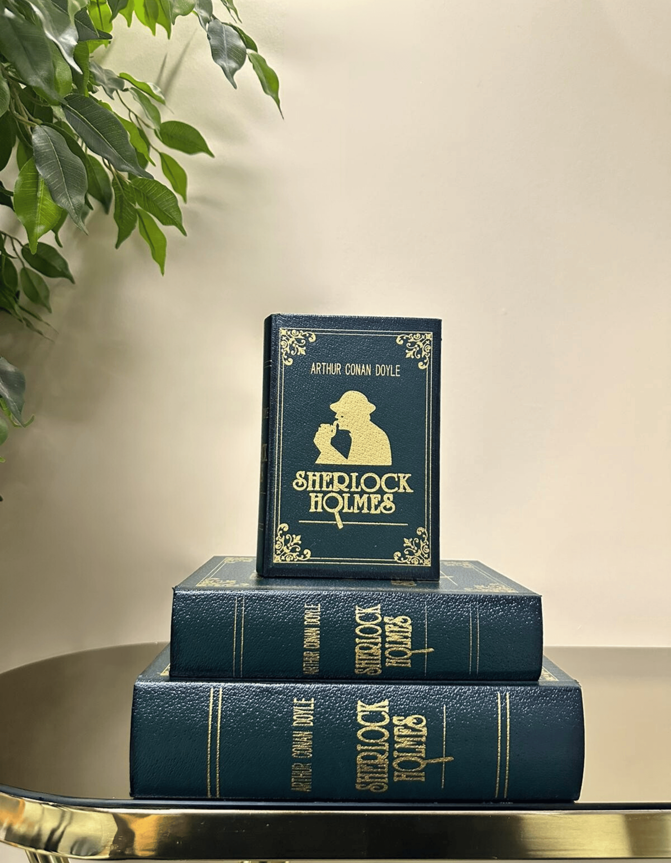 Ahşap 3'lü Kumaş Kaplı Kitap Kutu Set
