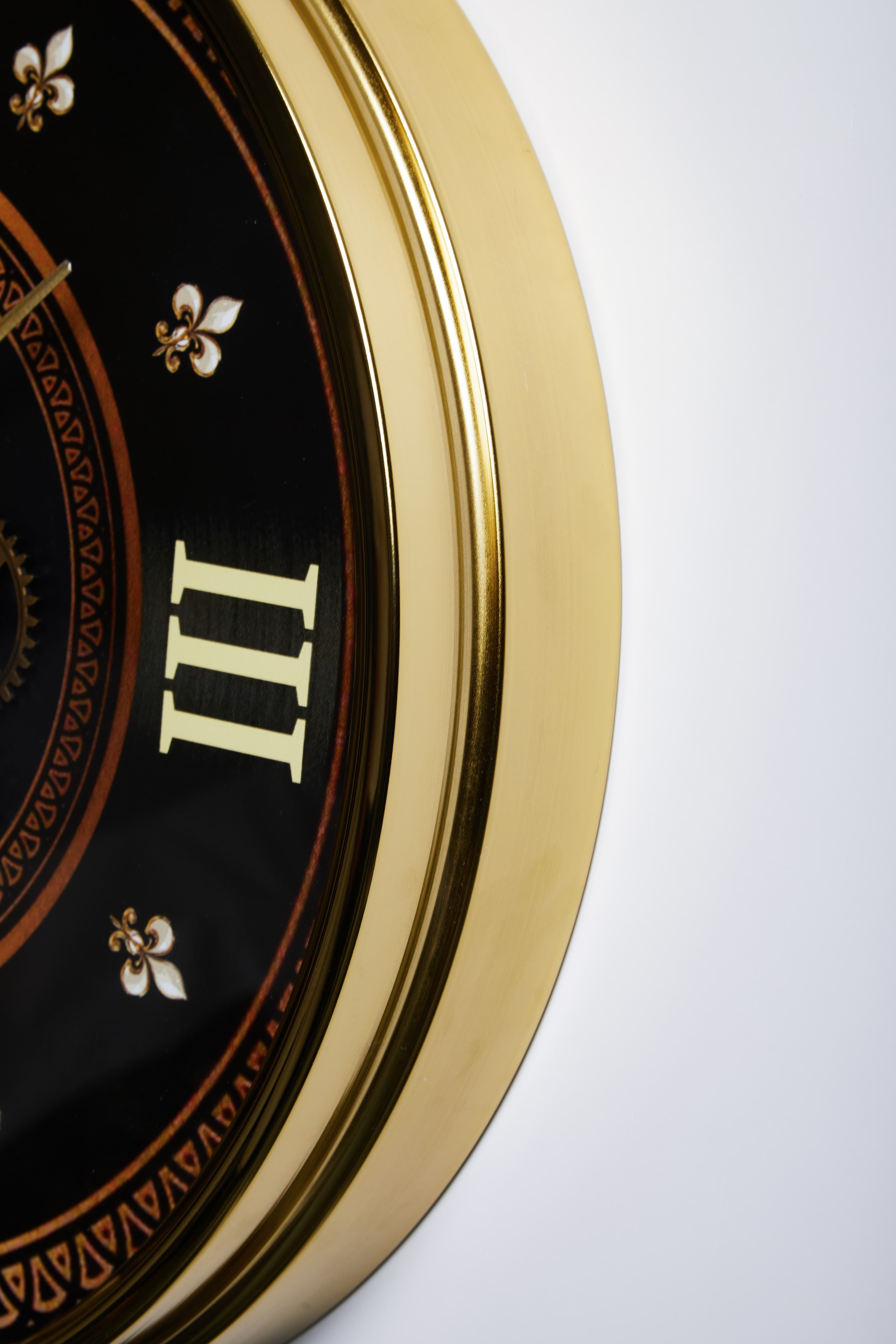 Royal Gear – Gold Çarklı Duvar Saati (60 cm)