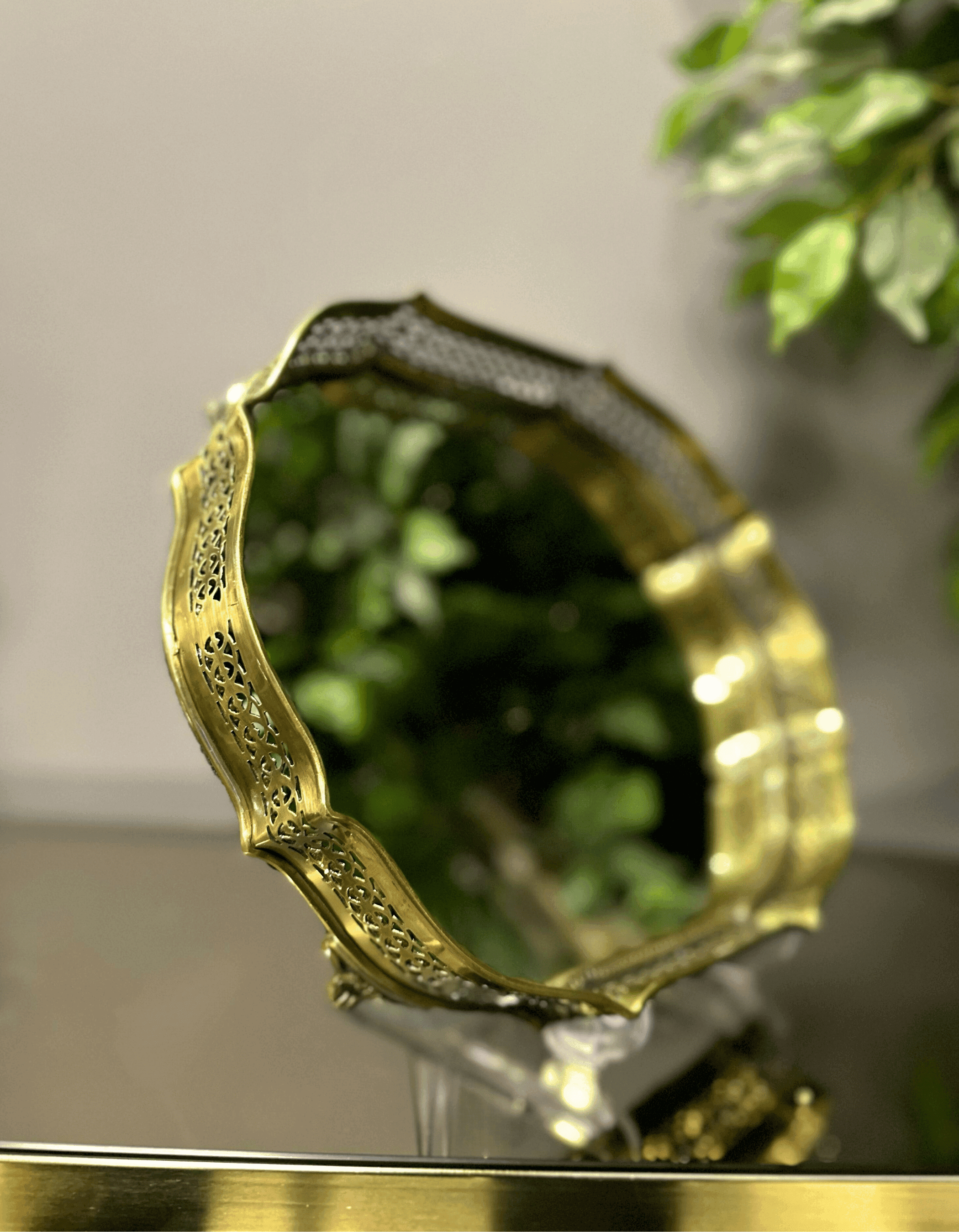 Eskitme Aynalı Jardinyer – 35 cm