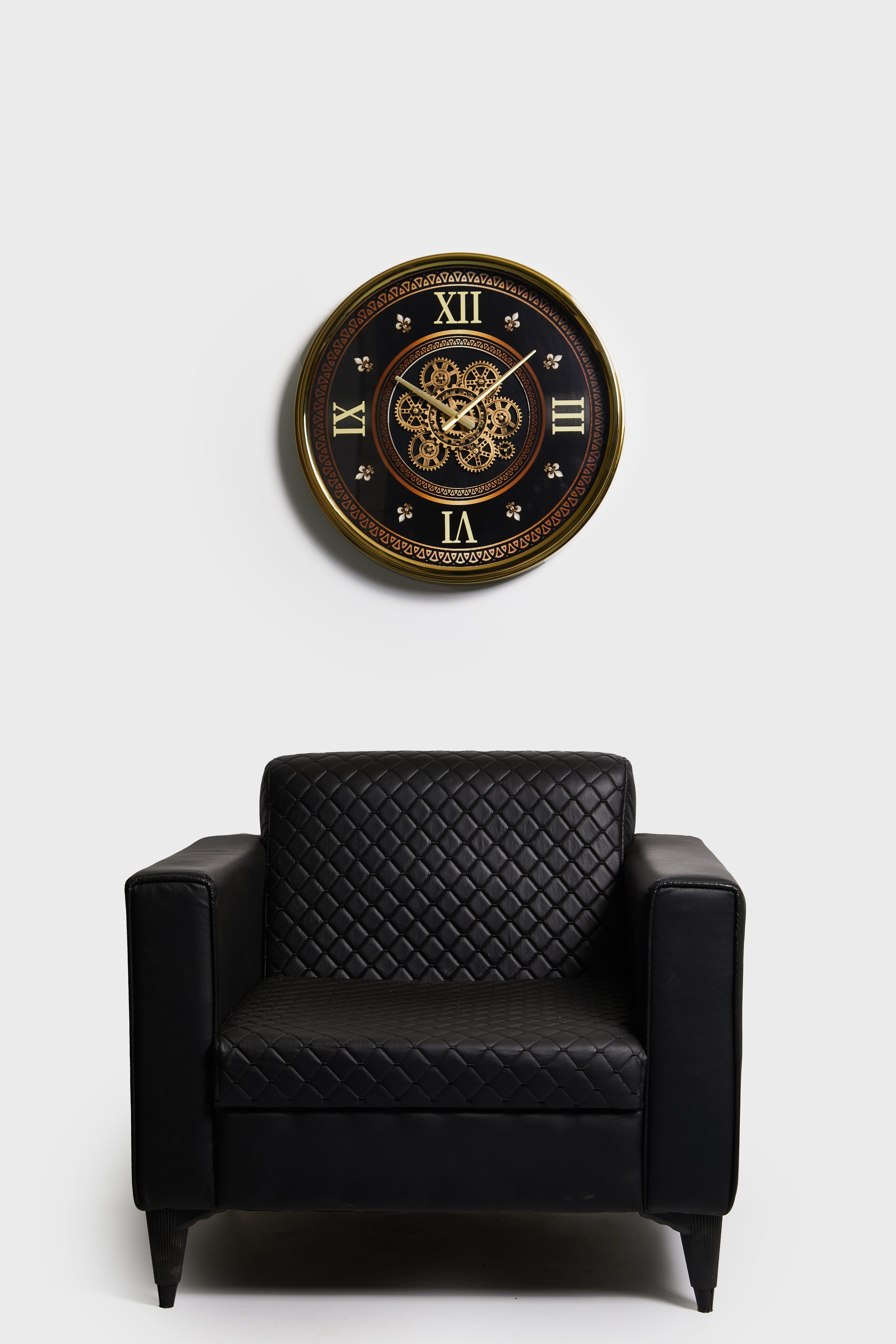 Royal Gear – Gold Çarklı Duvar Saati (60 cm)