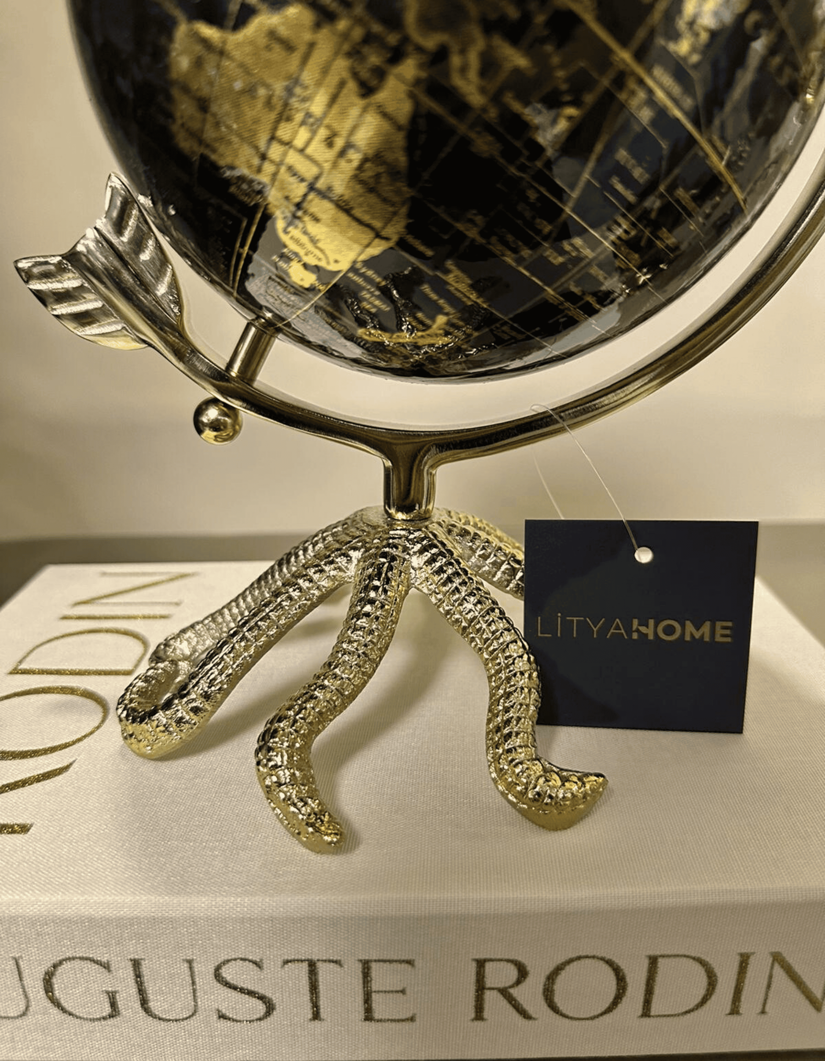 Octopus Metal Dünya Küre Dekor