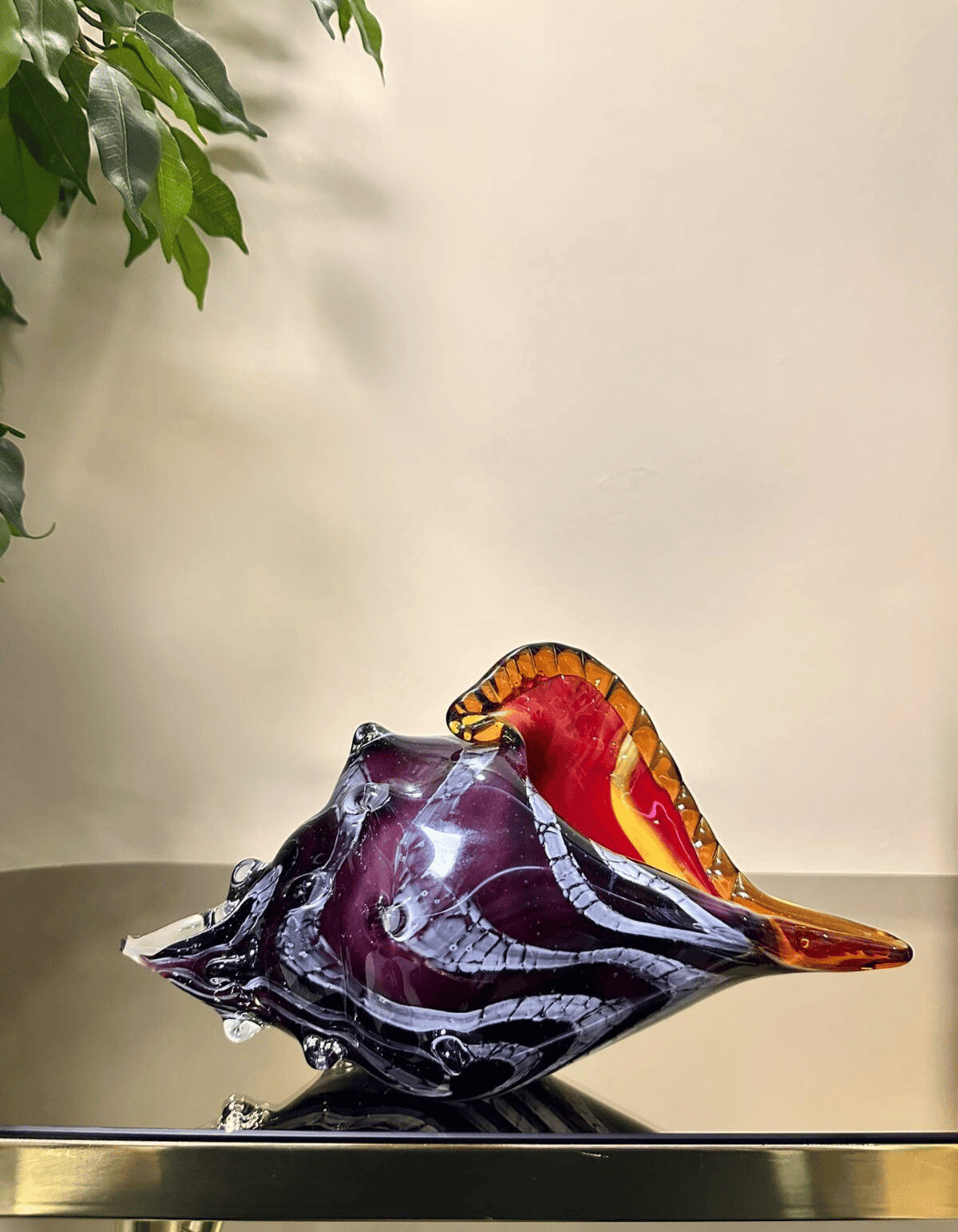 Volcanic Shell Dekoratif Cam Deniz Kabuğu