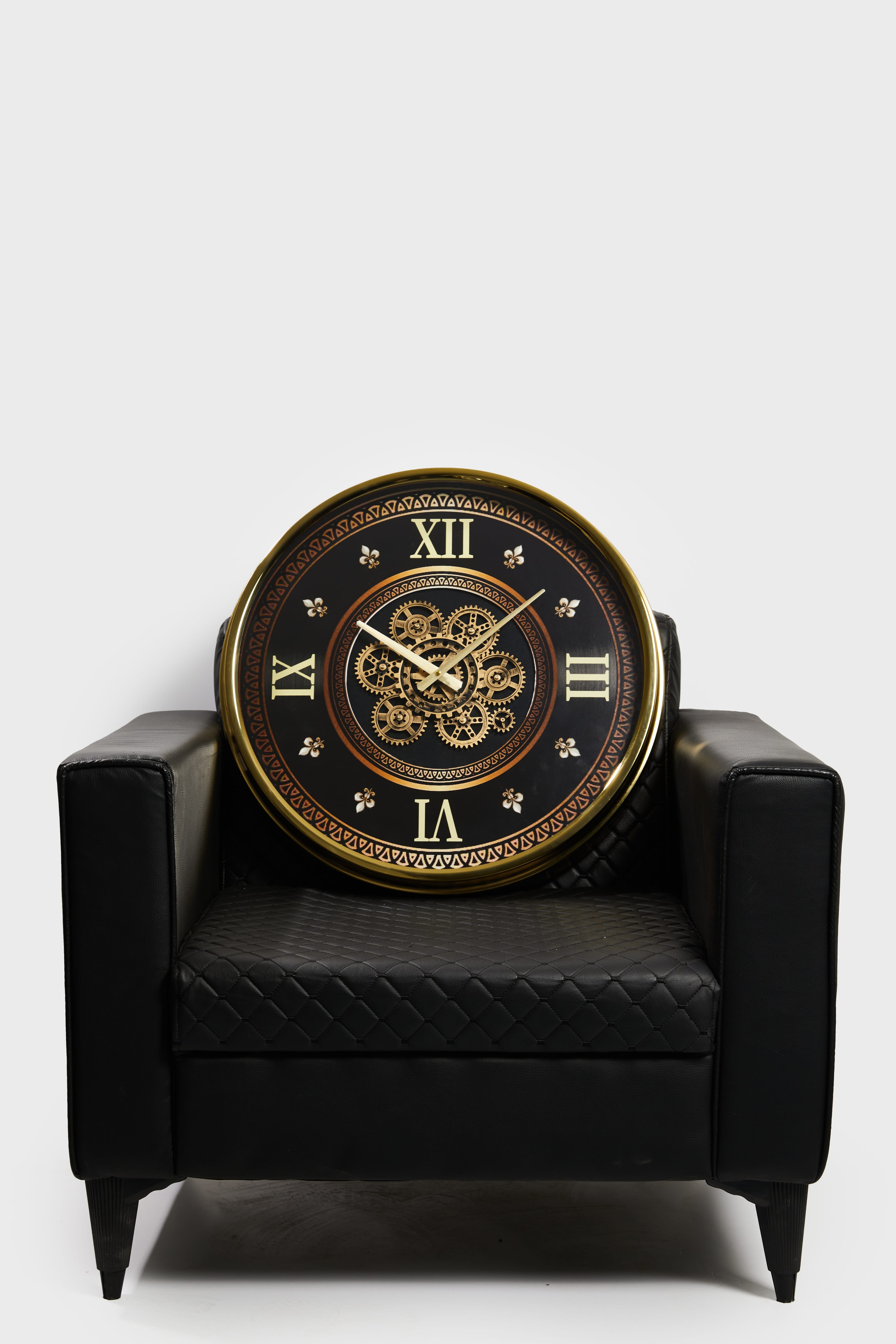 Royal Gear – Gold Çarklı Duvar Saati (60 cm)