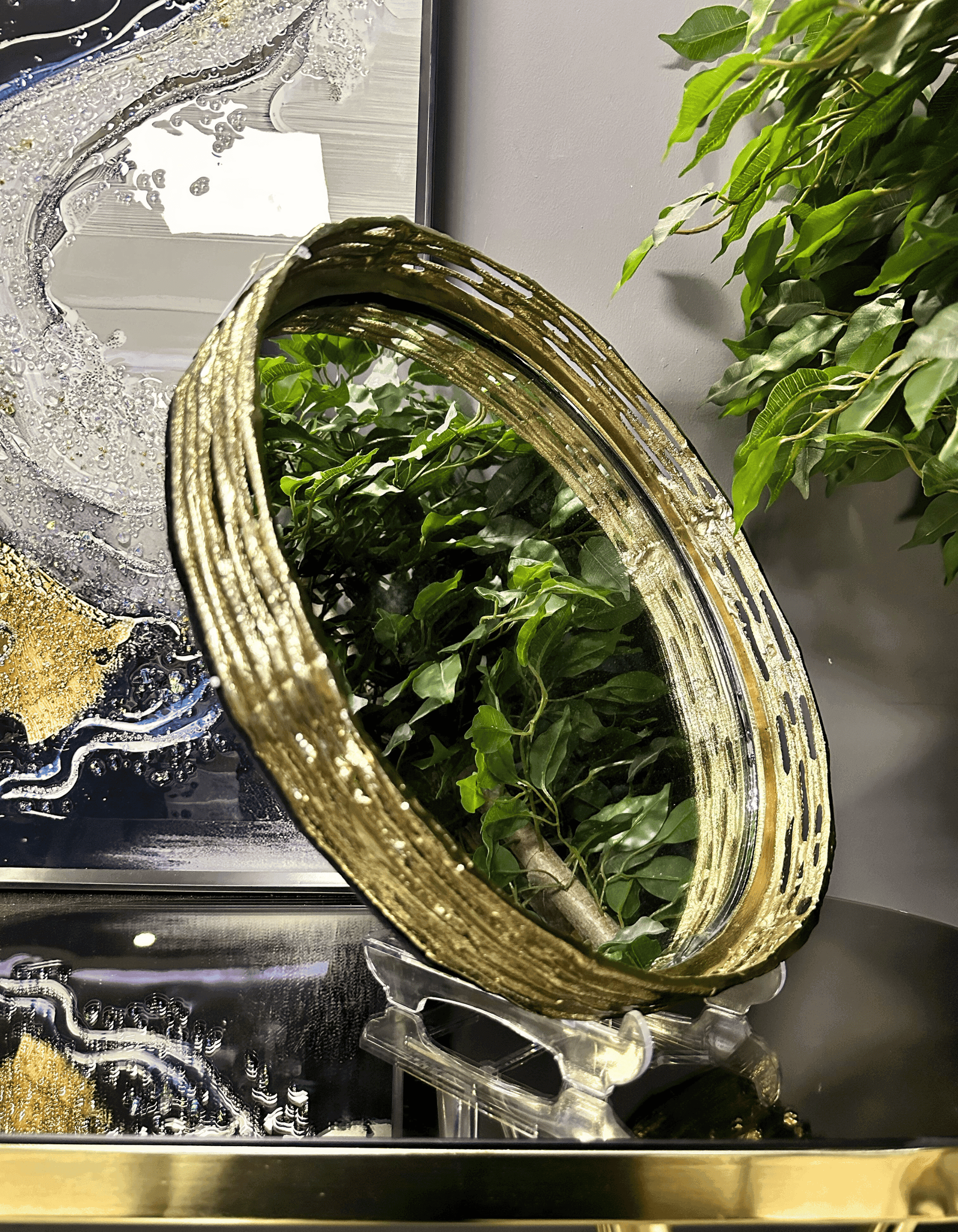 Alüminyum Döküm Gold Tepsi 39 CM