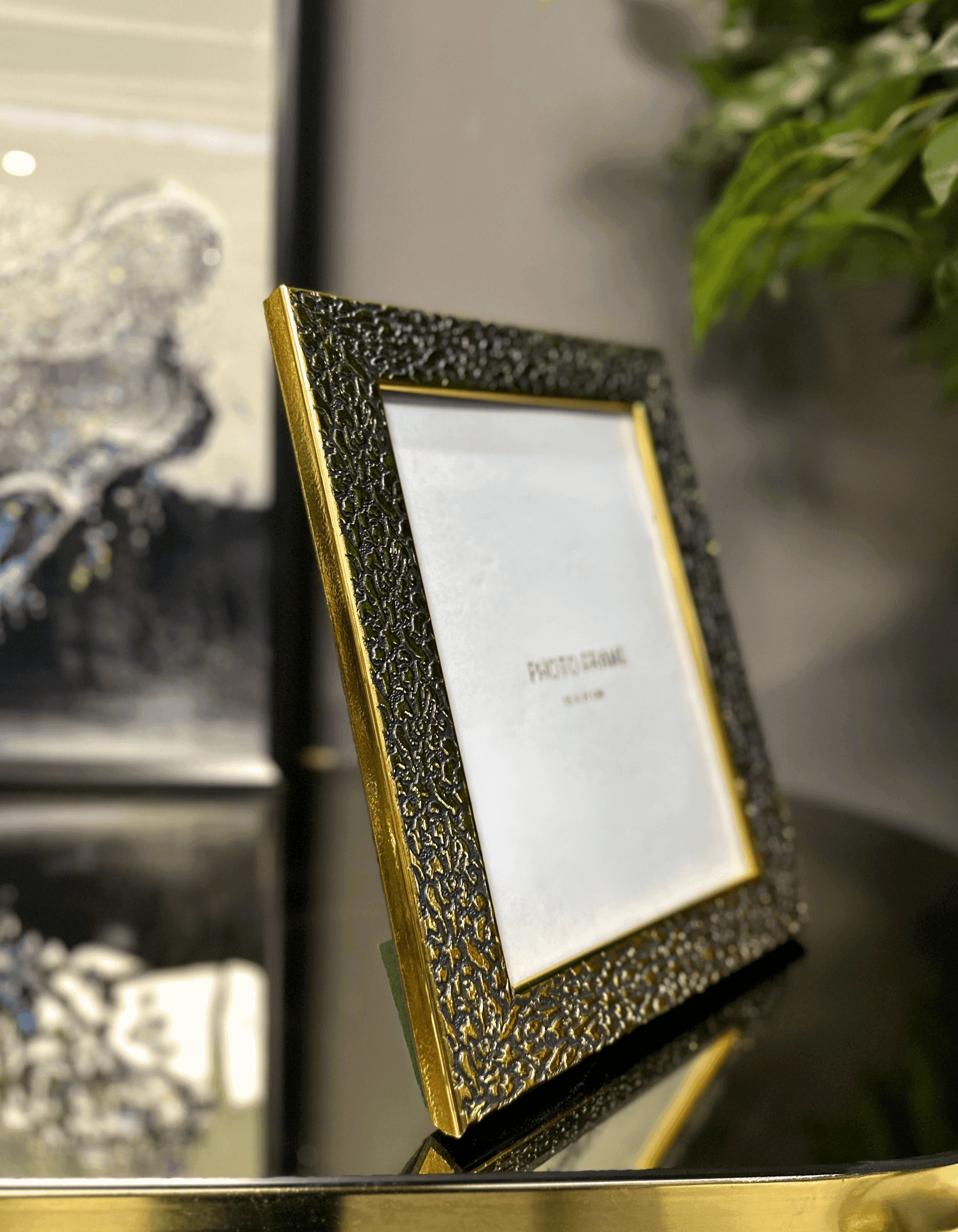 Gold Siyah Detaylı Fotoğraf Çerçevesi