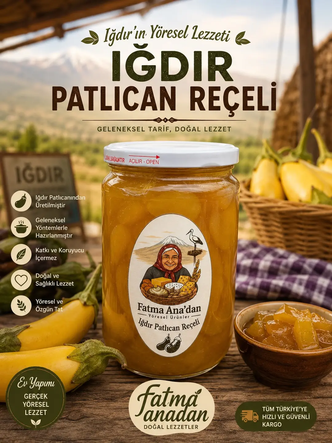 Patlıcan Reçeli 1 Kg