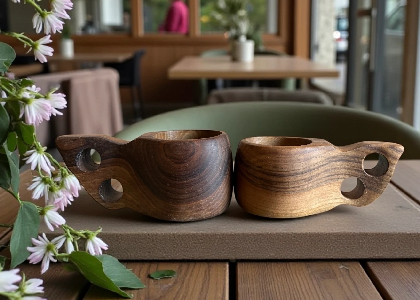 KUKSA OYMA BARDAK (CEVİZ AĞACI)